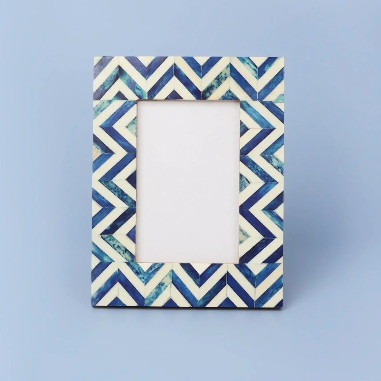 Handmade Blue Wave Stylish Photo Frames Decorative Chevron Picture Frame - G Decor