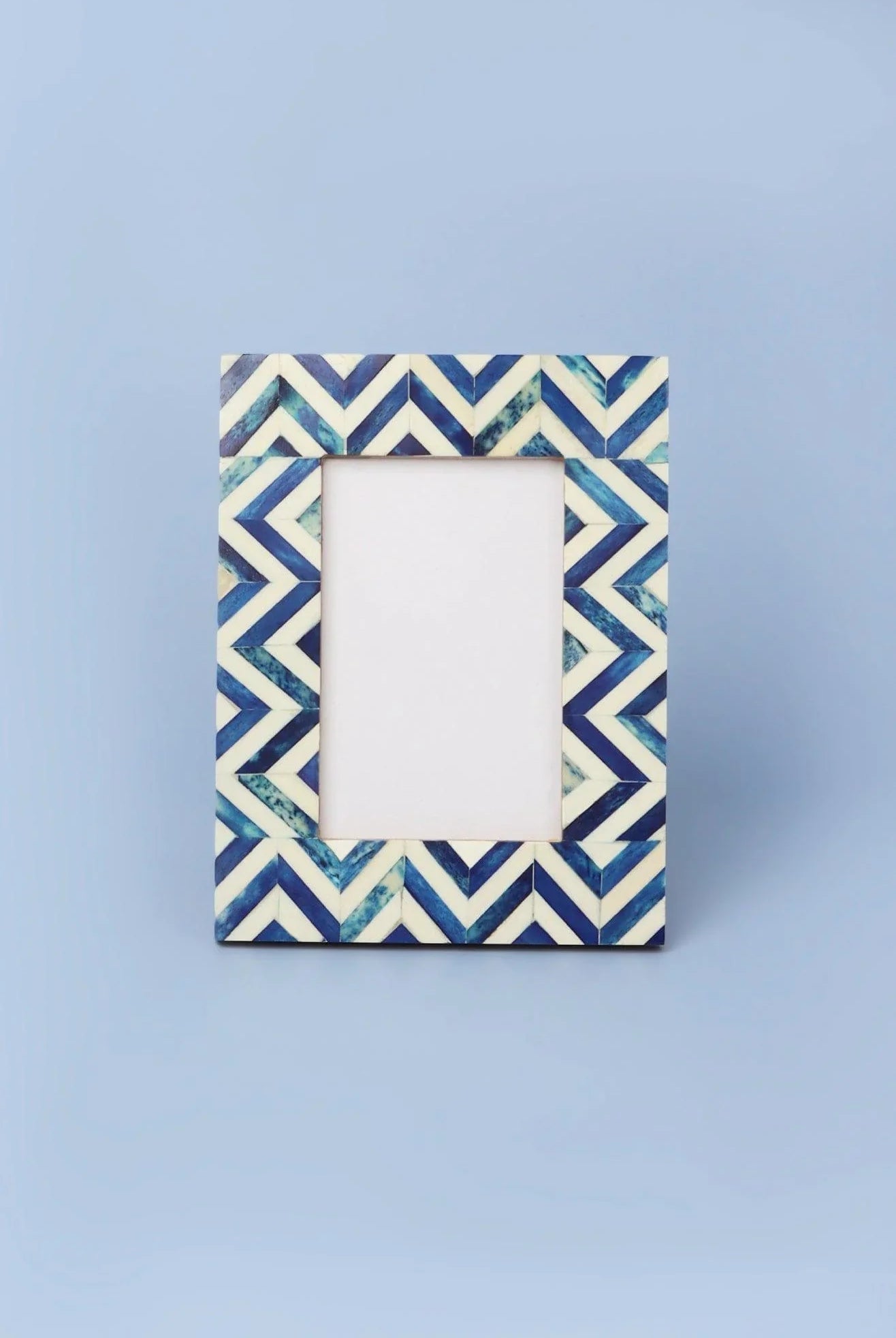 Handmade Blue Wave Stylish Photo Frames Decorative Chevron Picture Frame - G Decor