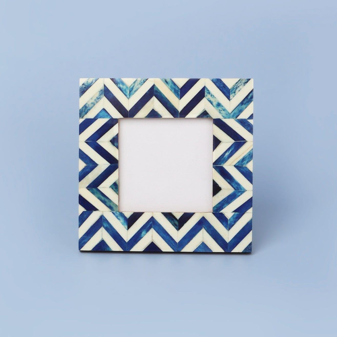 Handmade Blue Wave Stylish Photo Frames Decorative Chevron Picture Frame - G Decor