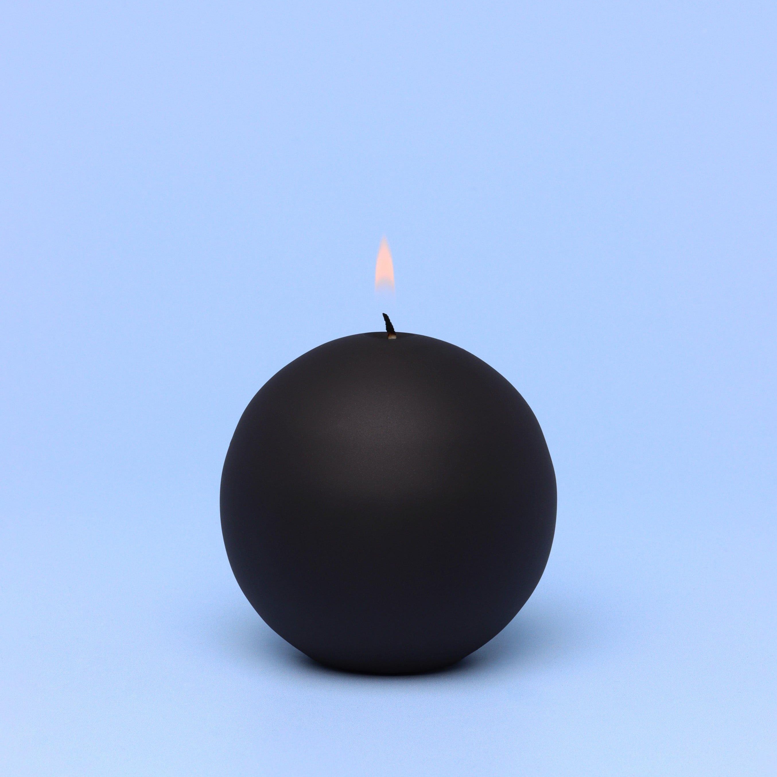 Henry Velvet Matt Soft Touch Smooth Black Pillar Candles - G Decor