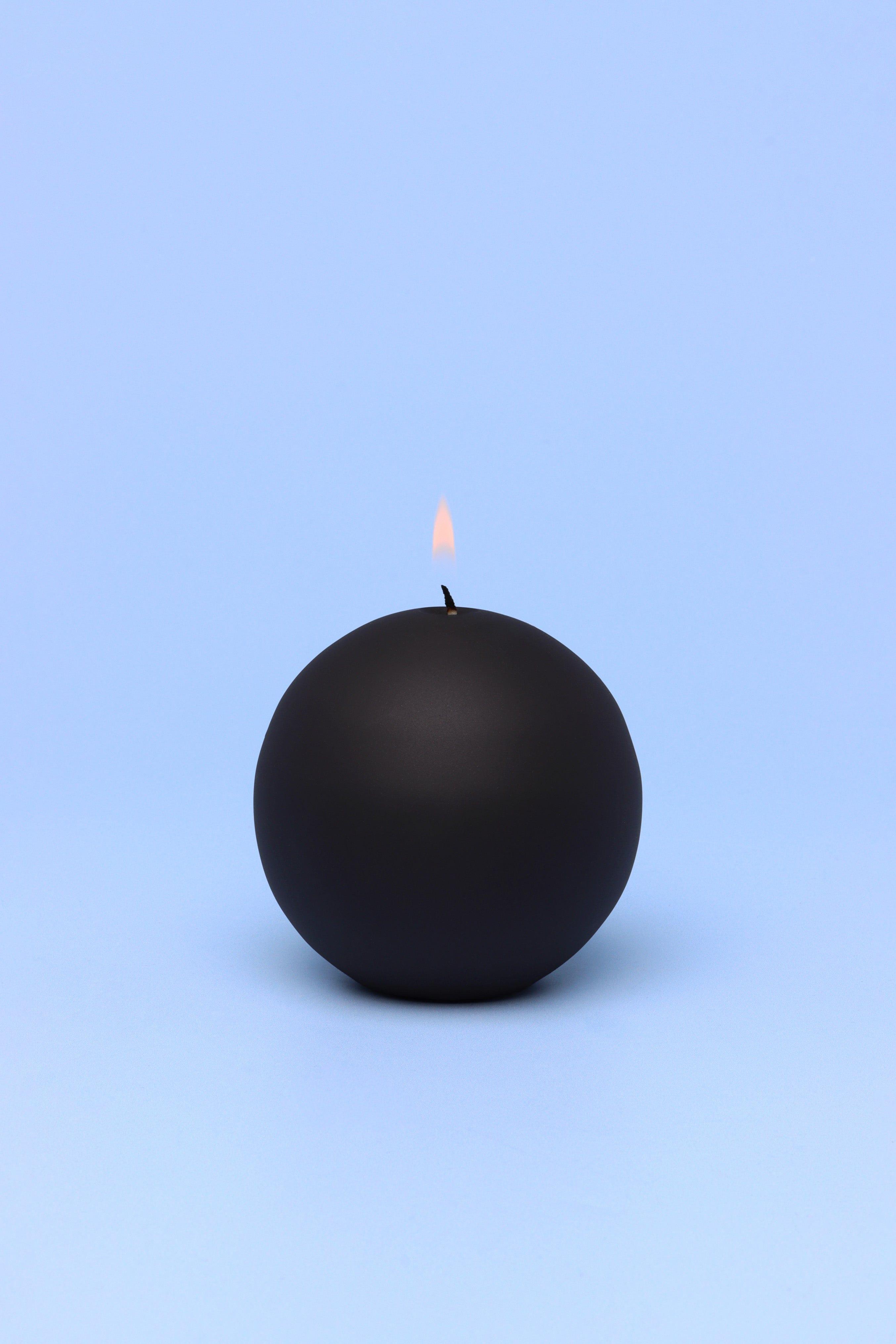 Henry Velvet Matt Soft Touch Smooth Black Pillar Candles - G Decor