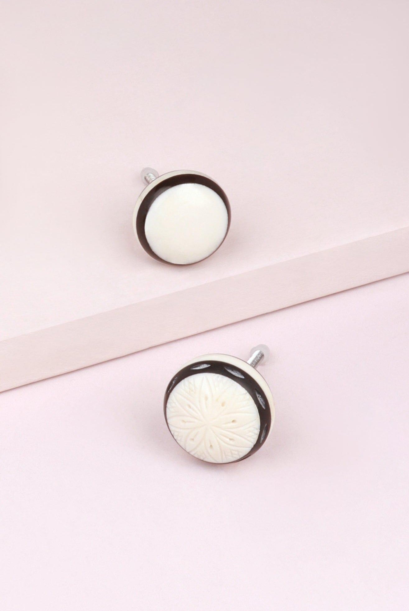 Ivory Horn Bone Door Knobs Refined Cupboard & Drawer Accessories - G Decor