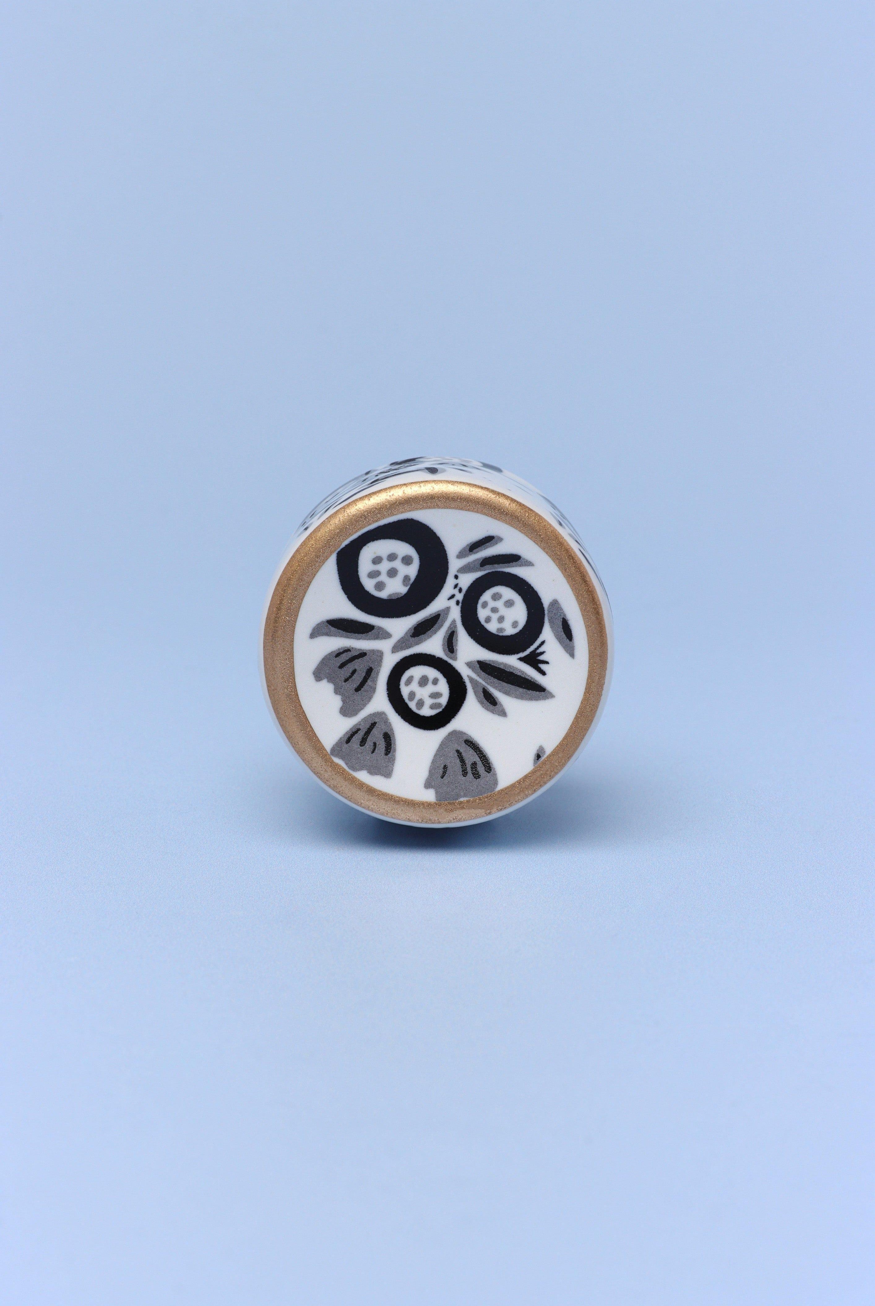 Joy Vibes Handpainted Cylinder Door Knob Ceramic Door Pull - G Decor