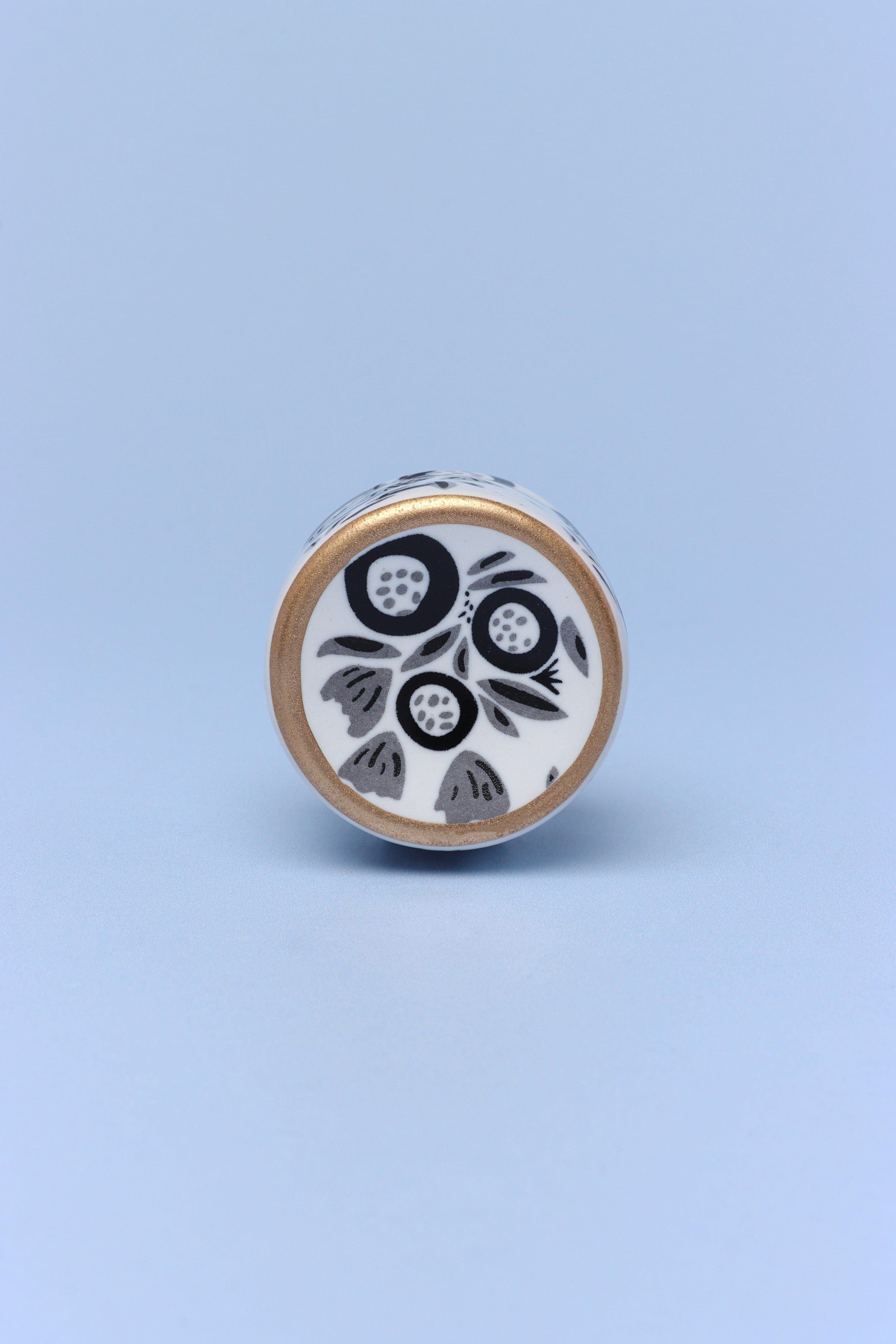 Joy Vibes Handpainted Cylinder Door Knob Ceramic Door Pull - G Decor