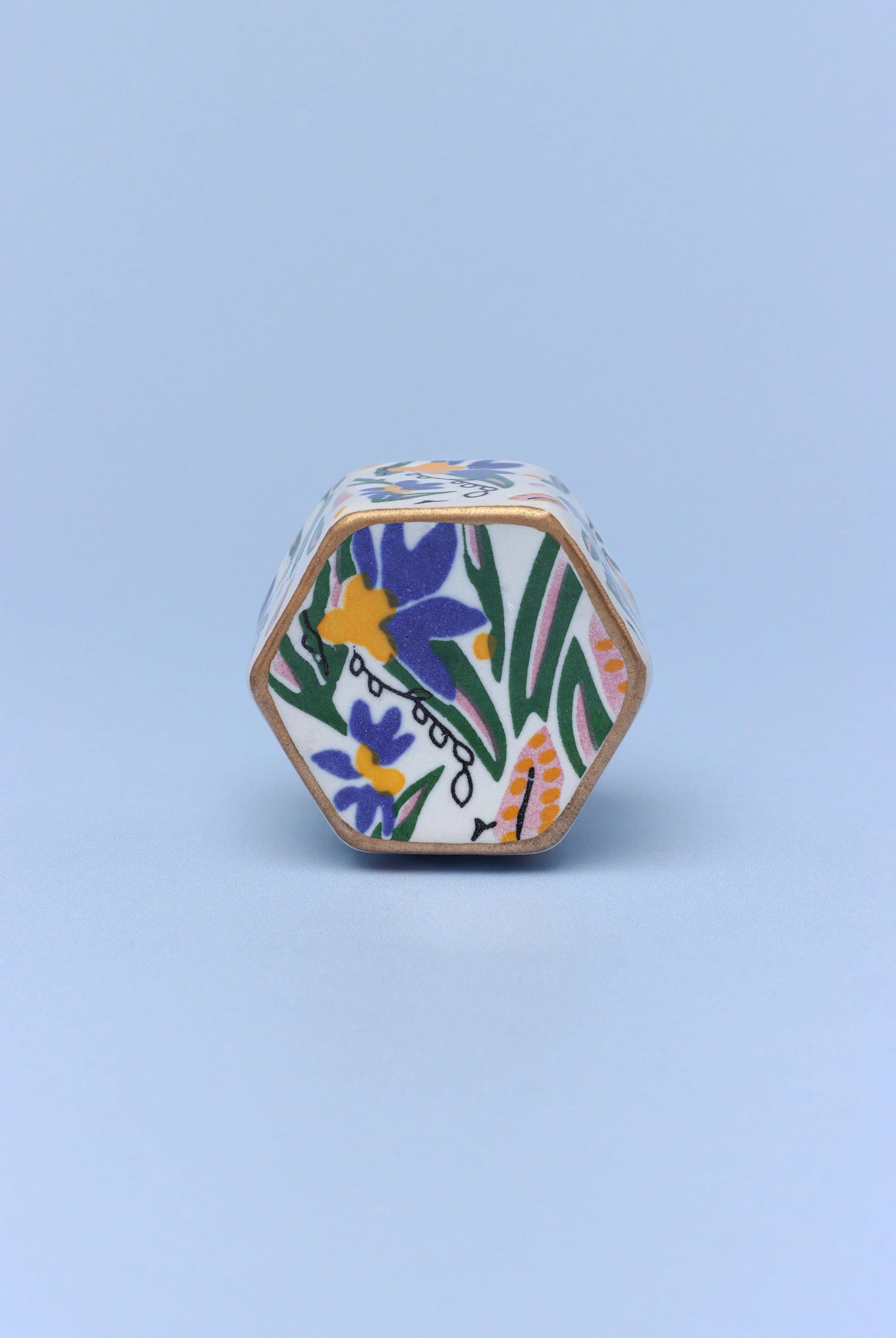 Joy Vibes Handpainted Cylinder Door Knob Ceramic Door Pull - G Decor