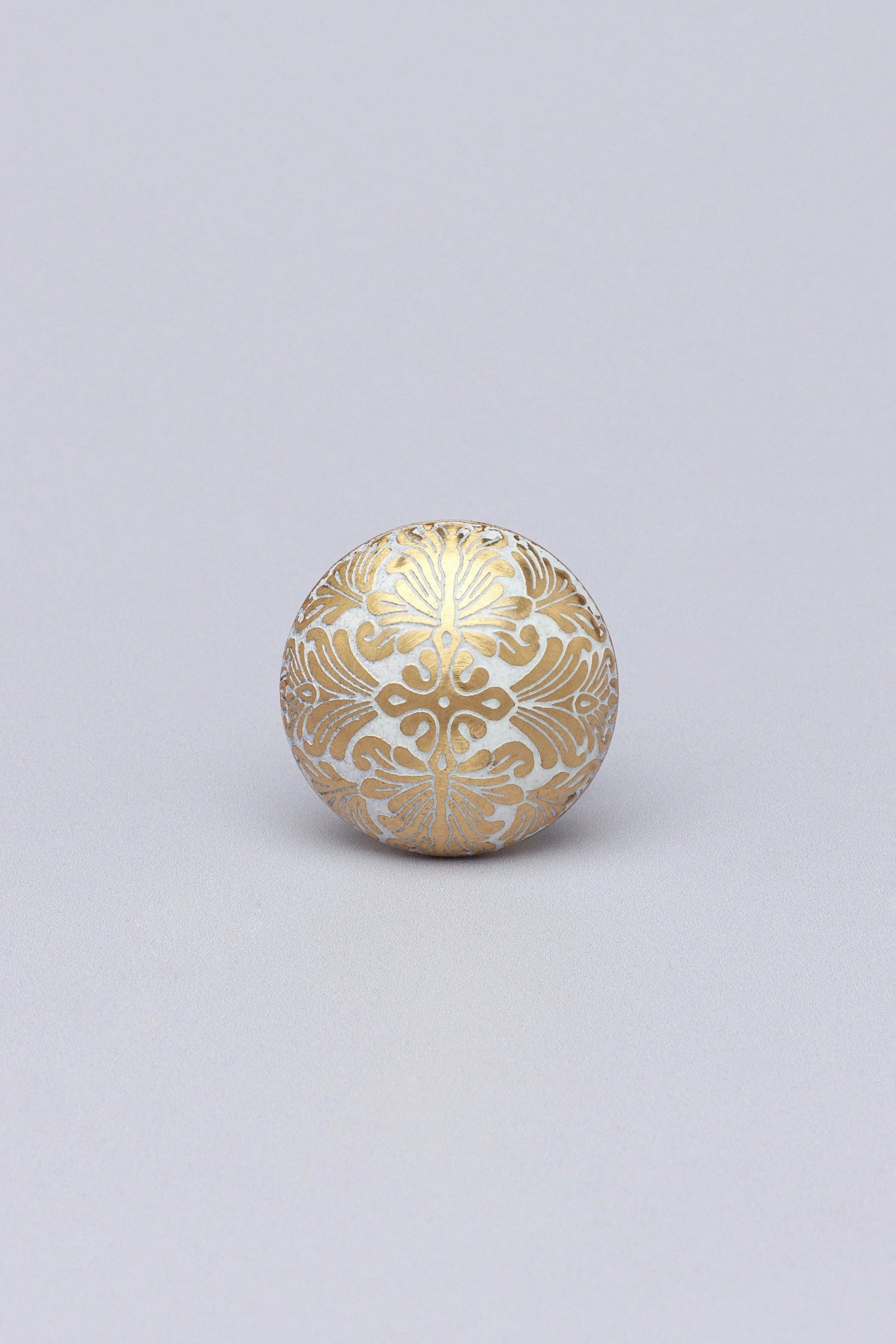 King's Manor Victorian Brass Cabinet Knob — close-up view, G Decor
