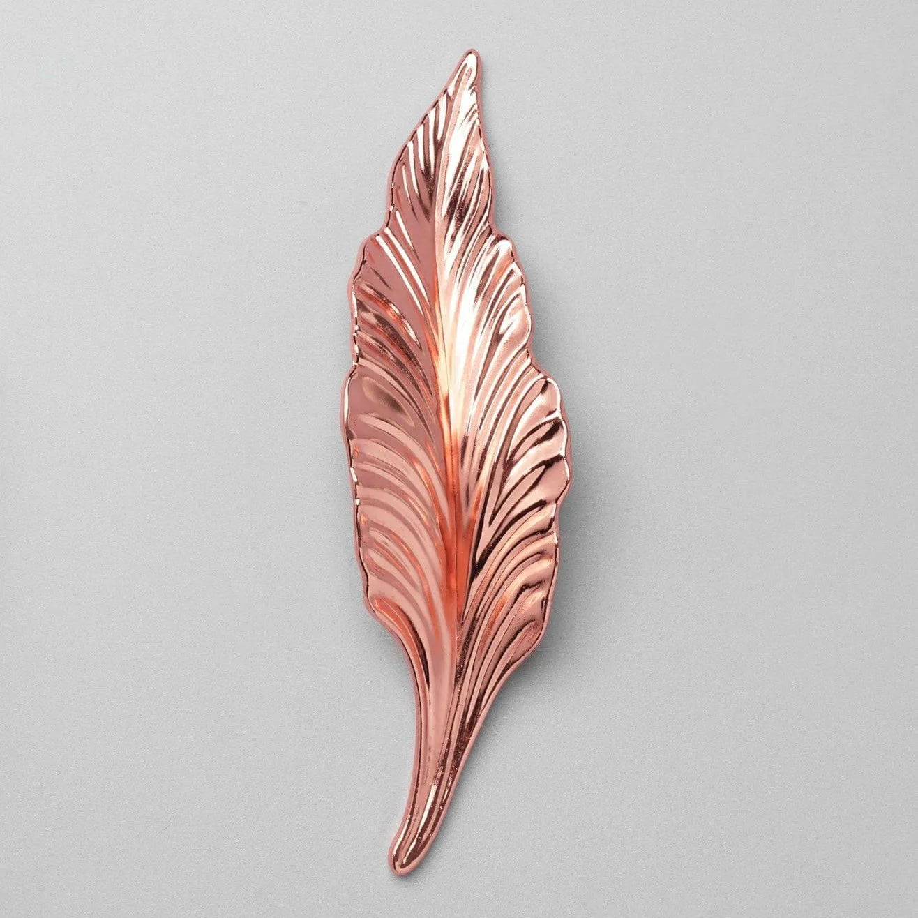 Large Rose Gold Leaves Cupboard Pull Draw Handle - G Decor