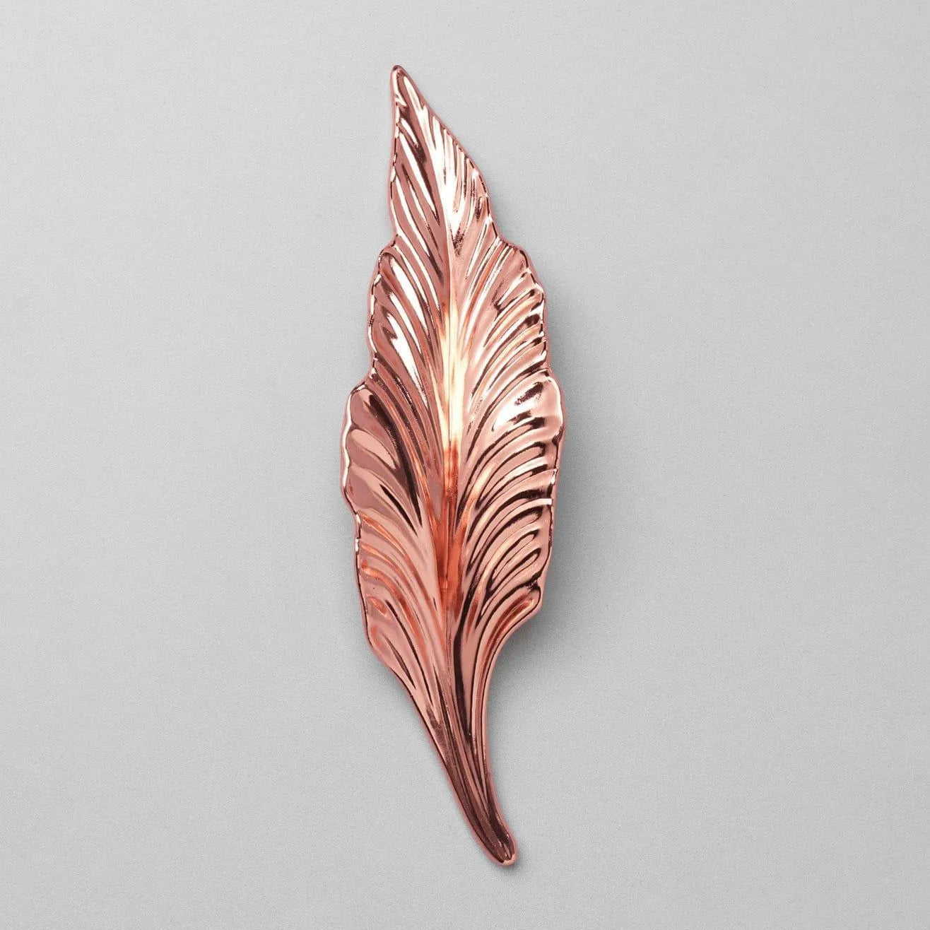 Large Rose Gold Leaves Cupboard Pull Draw Handle - G Decor