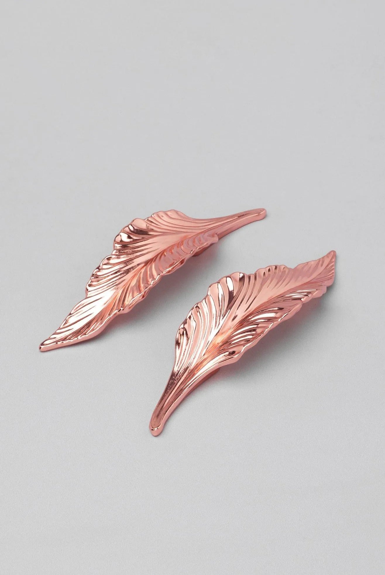 Large Rose Gold Leaves Cupboard Pull Draw Handle - G Decor