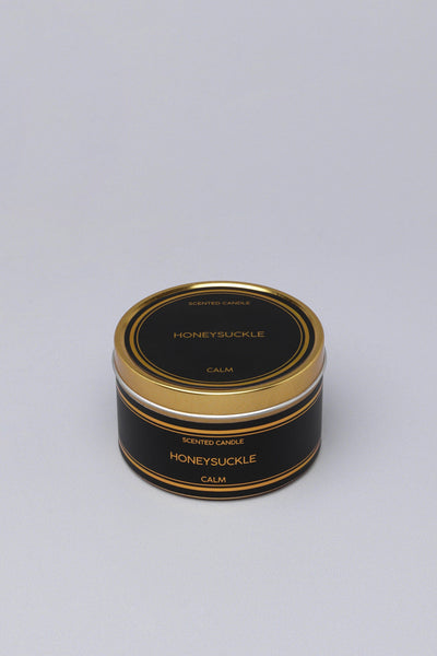 G Decor Candles Honeysuckle Large Scented Black Tin Candles