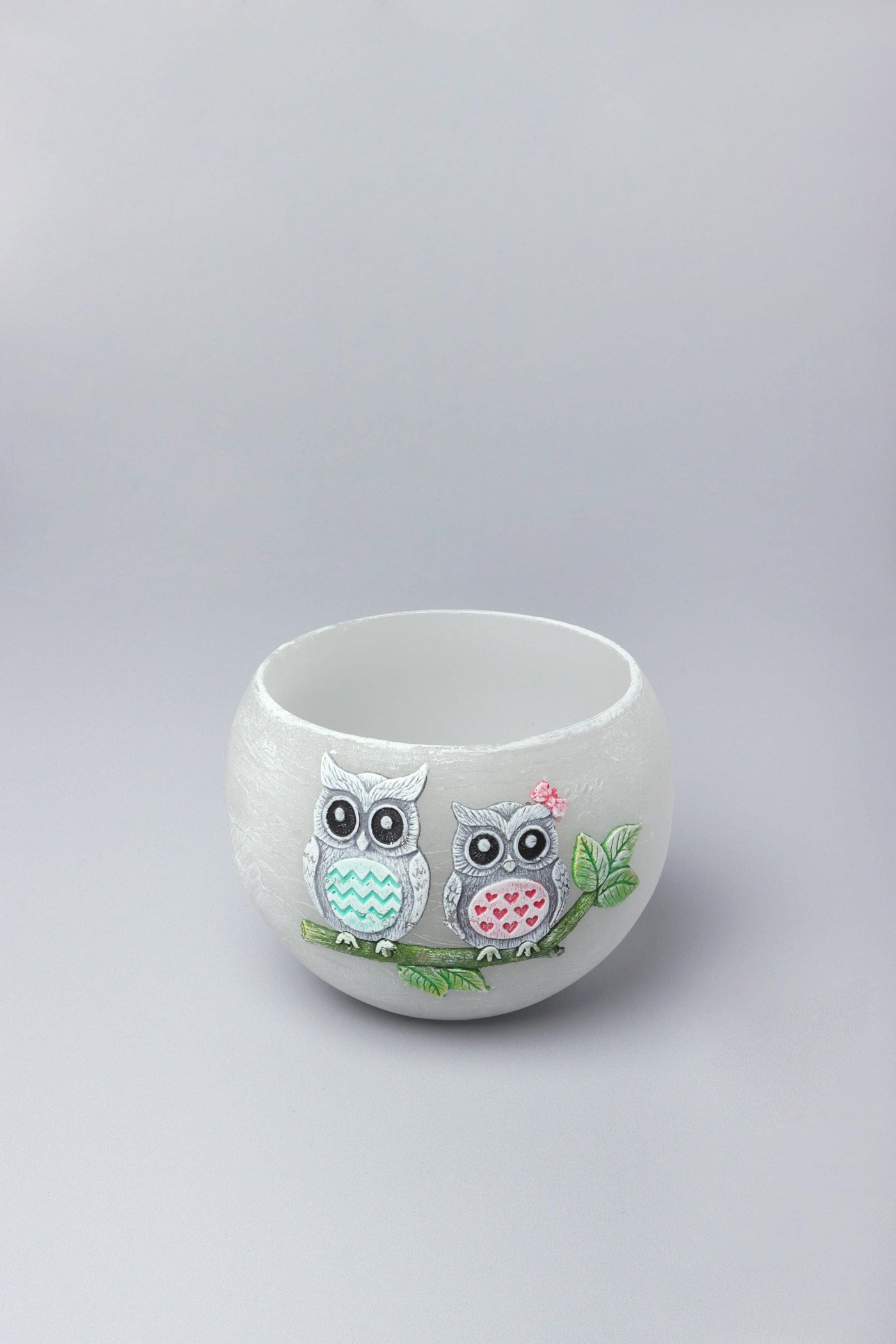 Gdecorstore Candles & Candle Holders Grey / Tea light Limited Edition Grey Owl Figure Couple Candles