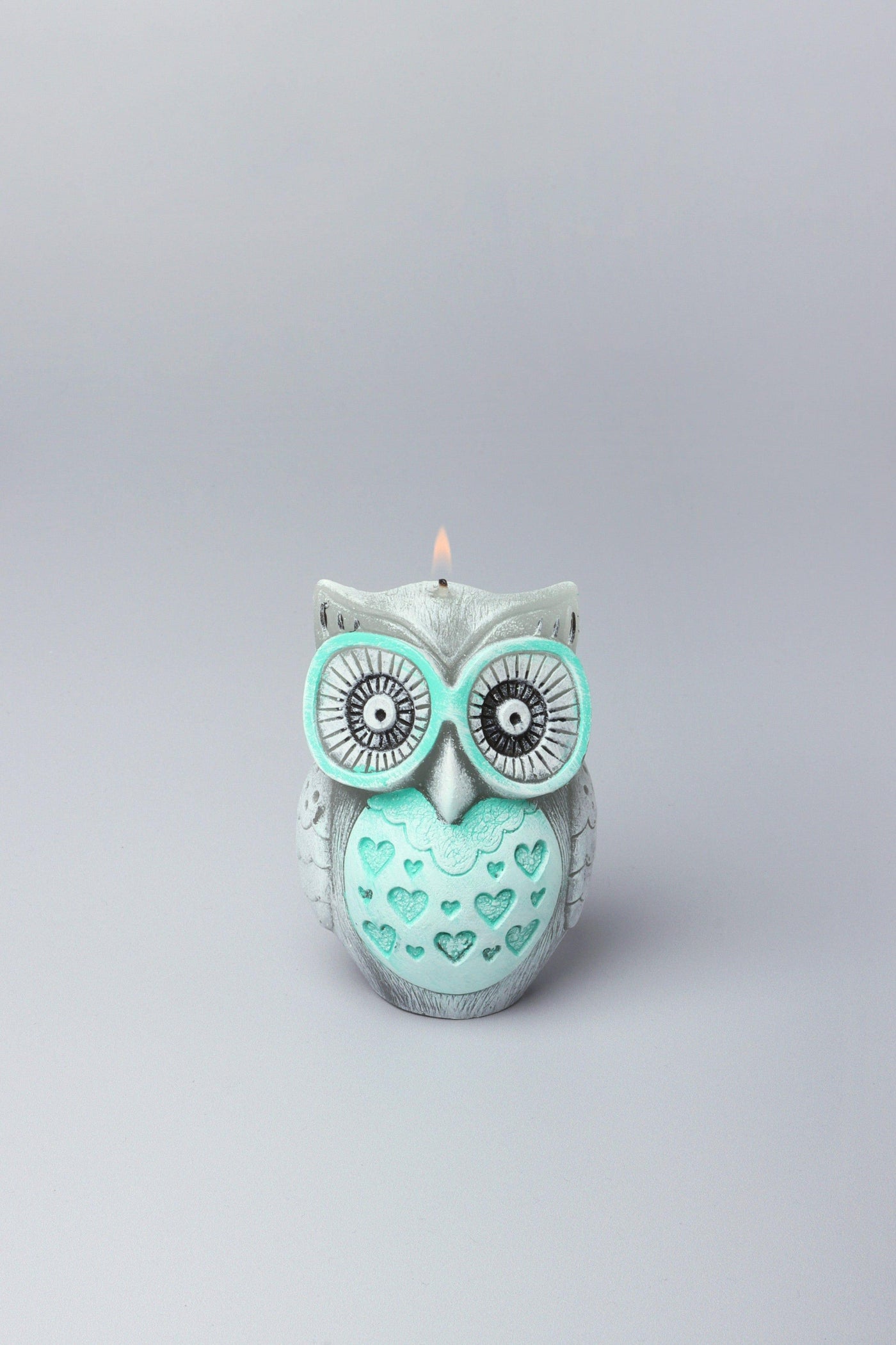 Gdecorstore Candles & Candle Holders Grey / Figure green Limited Edition Grey Owl Figure Couple Candles