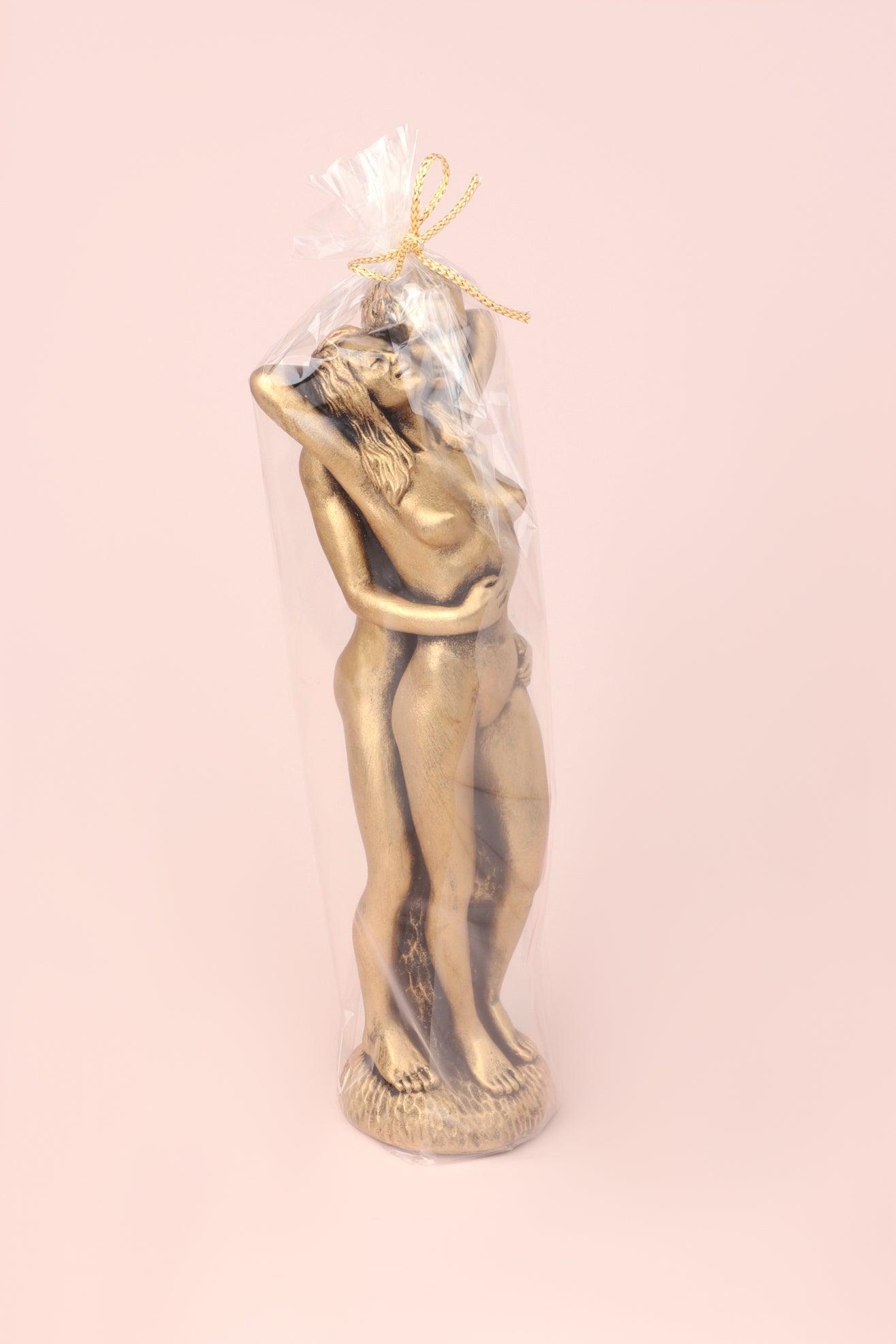 G Decor Candles Gold Lovers Embrace Romantic Bronze 3D Candle