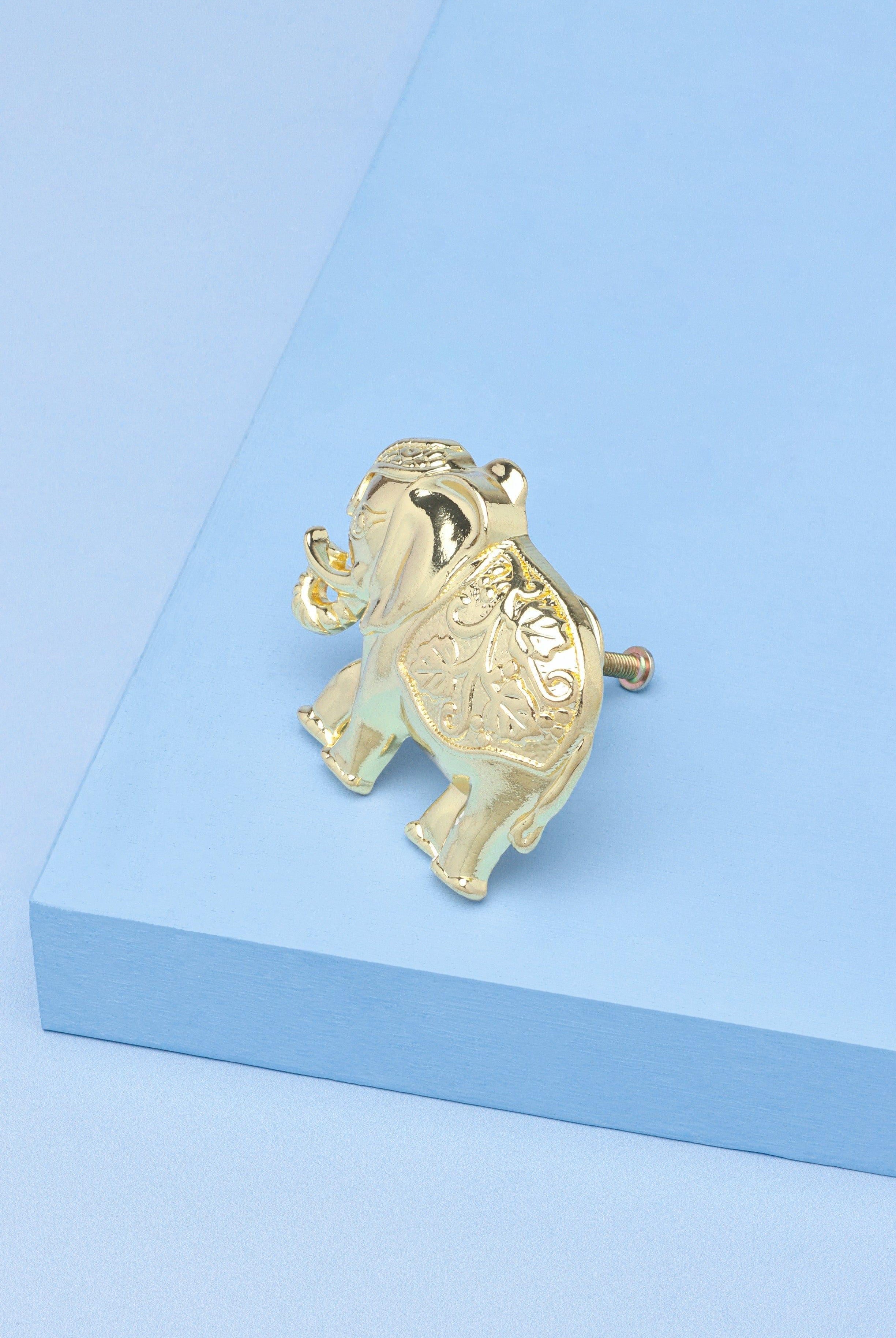 Lucky Elephant Gold Treasure Door Knob - G Decor