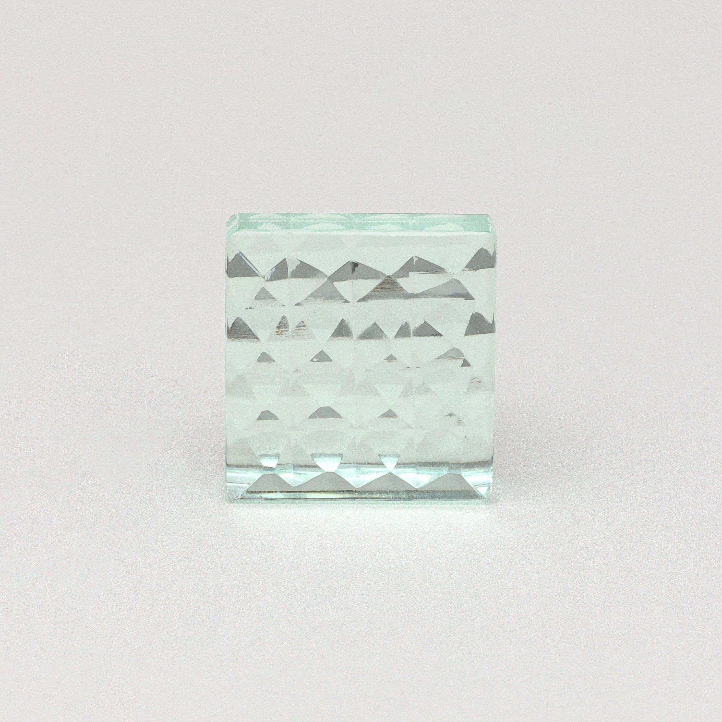 Lumiére Crystal Glass Knob Diamond Cut Faceted Handle - G Decor