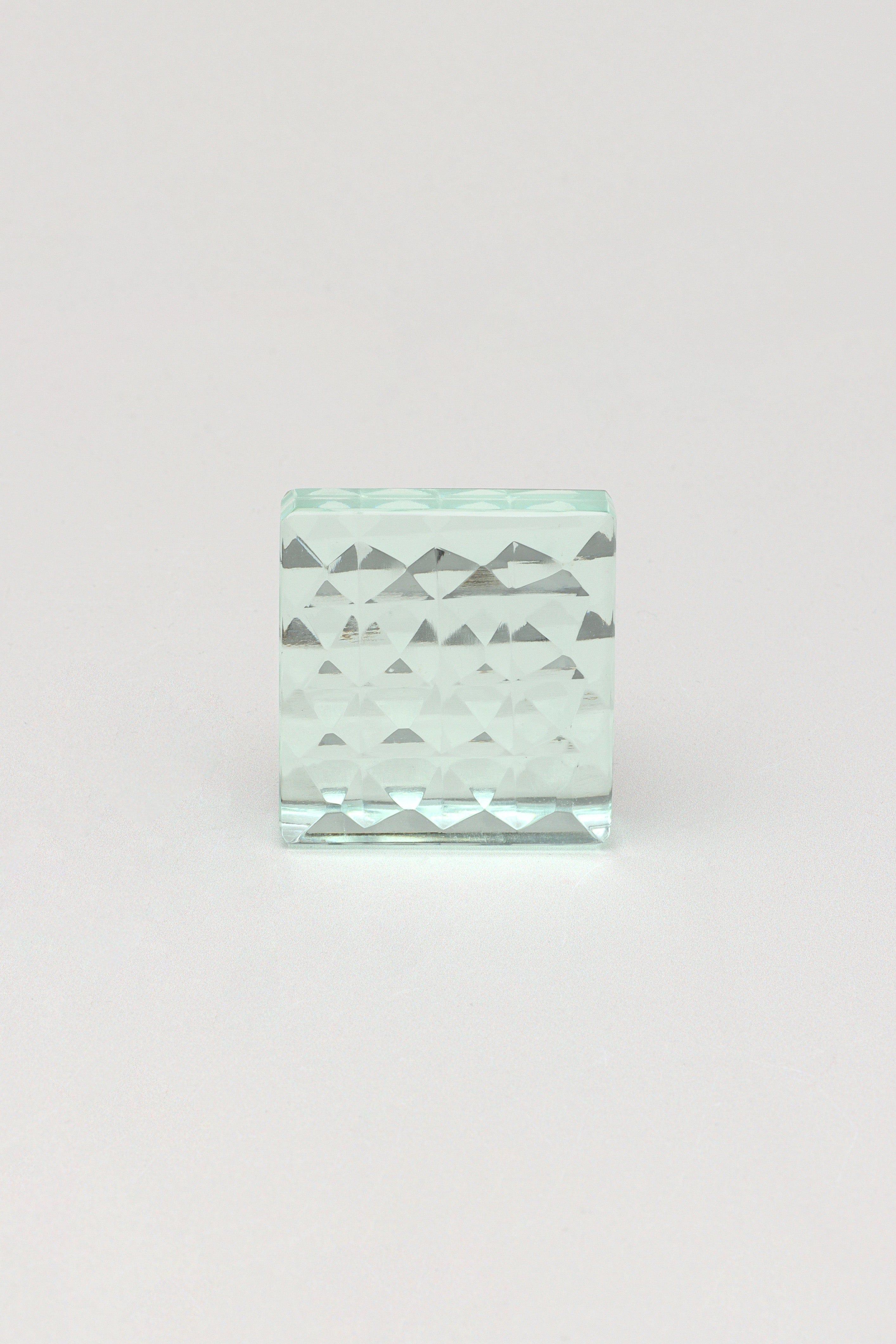 Lumiére Crystal Glass Knob Diamond Cut Faceted Handle - G Decor