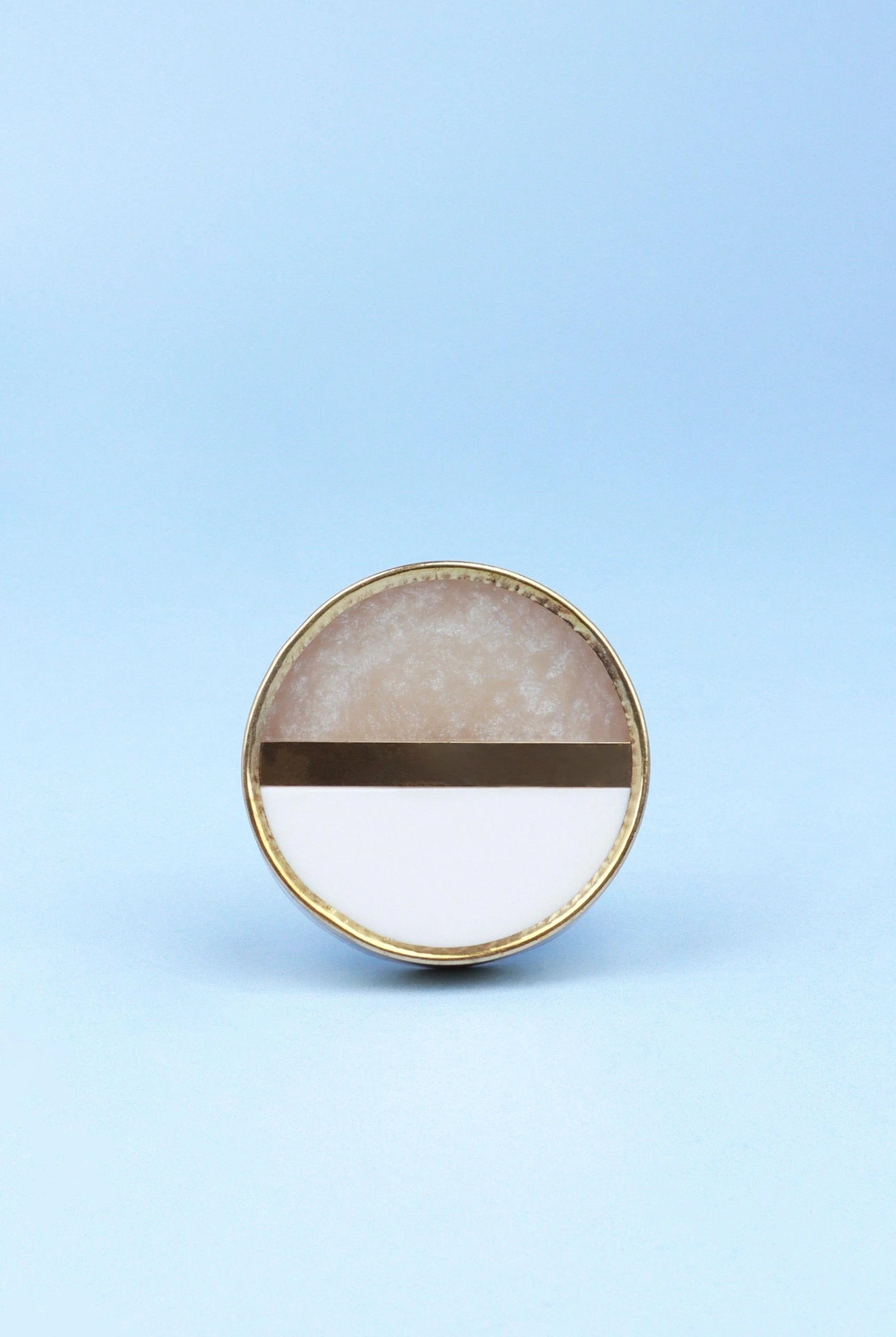 Lunar Crest White & Gold Two-Tone Door Knob & Pull Handle - G Decor