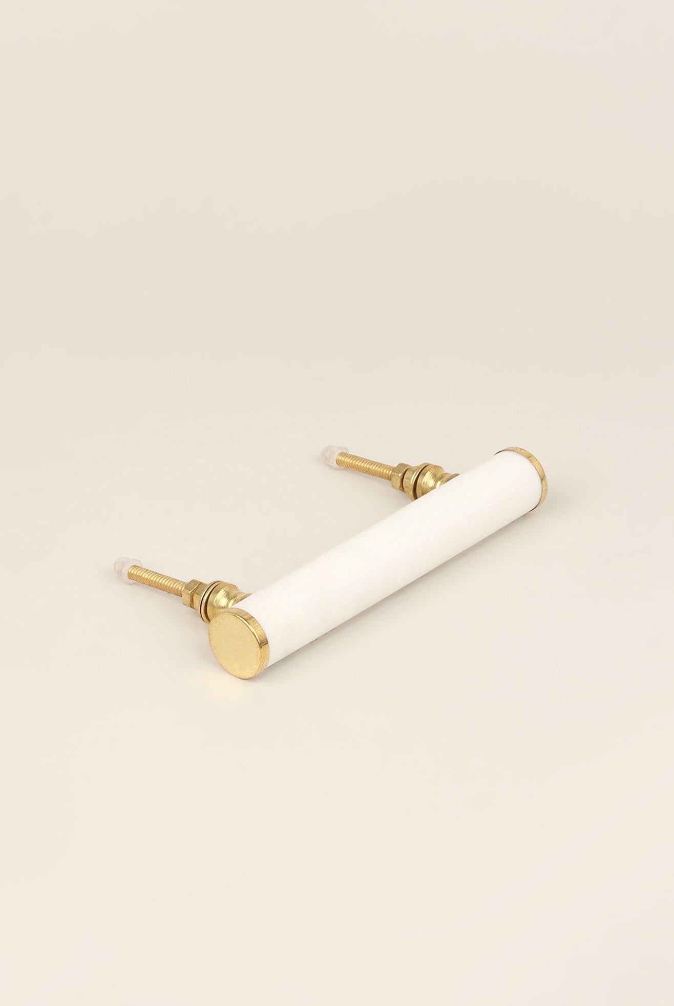 Luxury Brass Solid Marble Cupboard Pull Draw Handles - G Decor