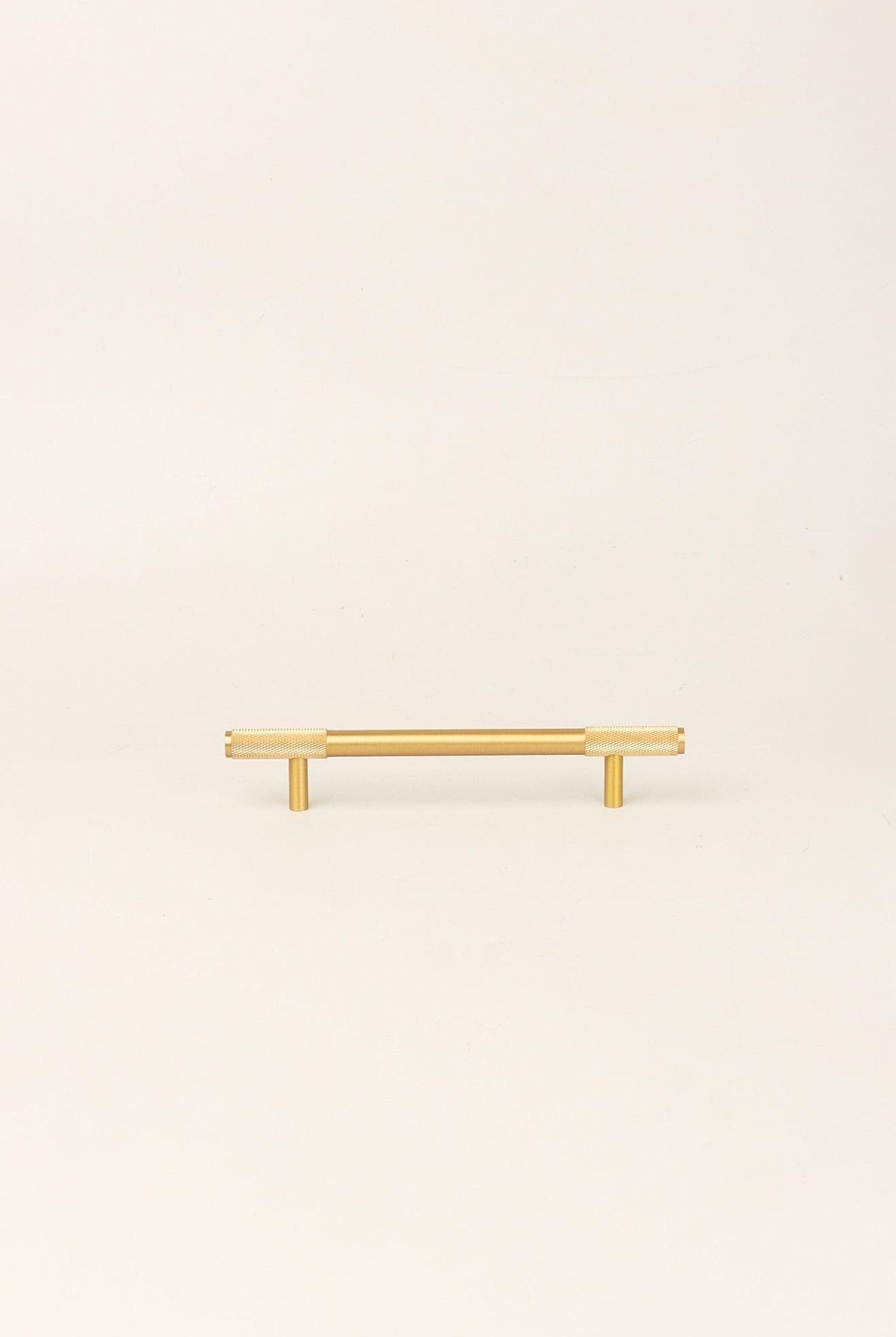 Matt Brass Solid Knurled T Bar Kitchen Gold Cupboard Handles - G Decor