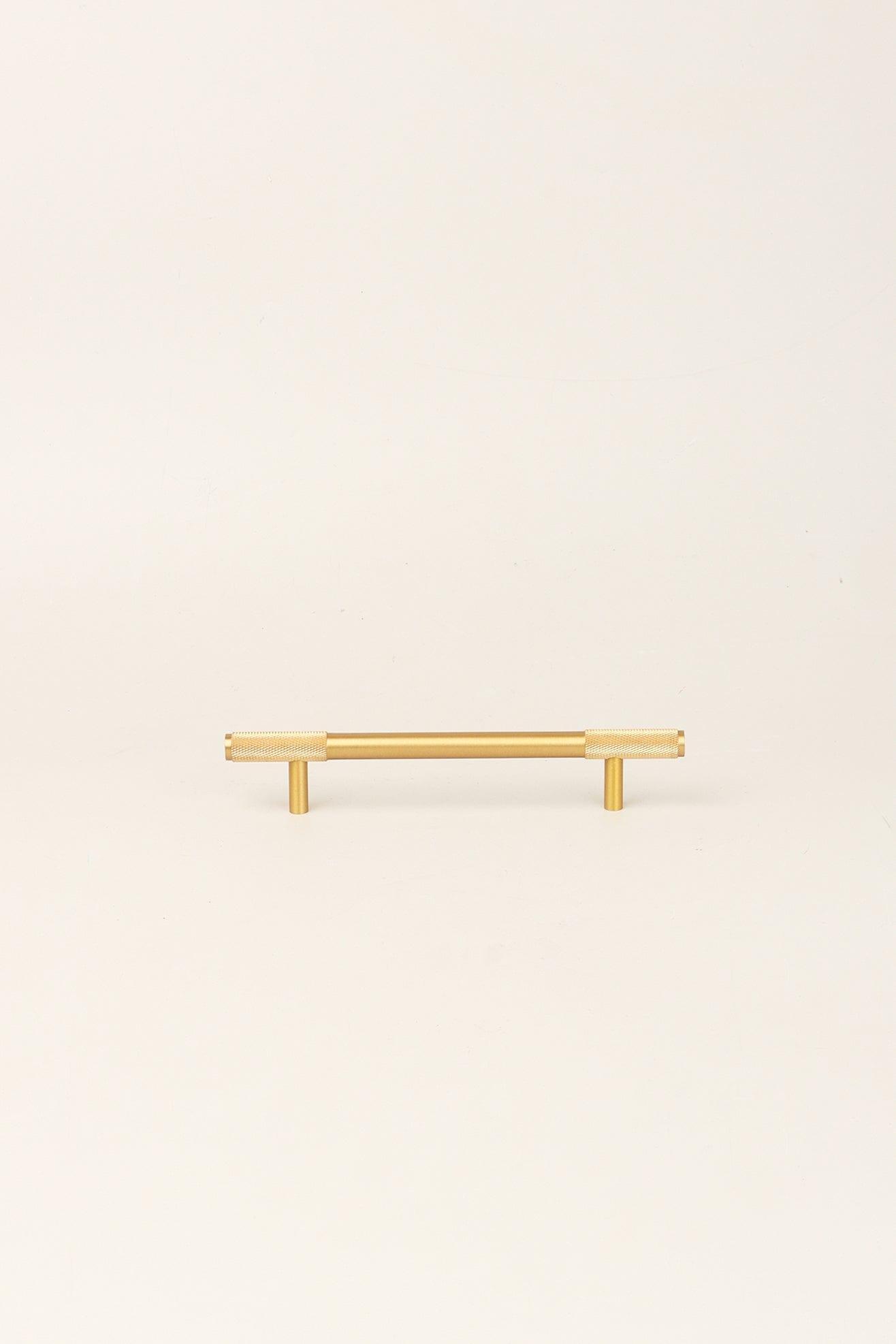 Matt Brass Solid Knurled T Bar Kitchen Gold Cupboard Handles - G Decor