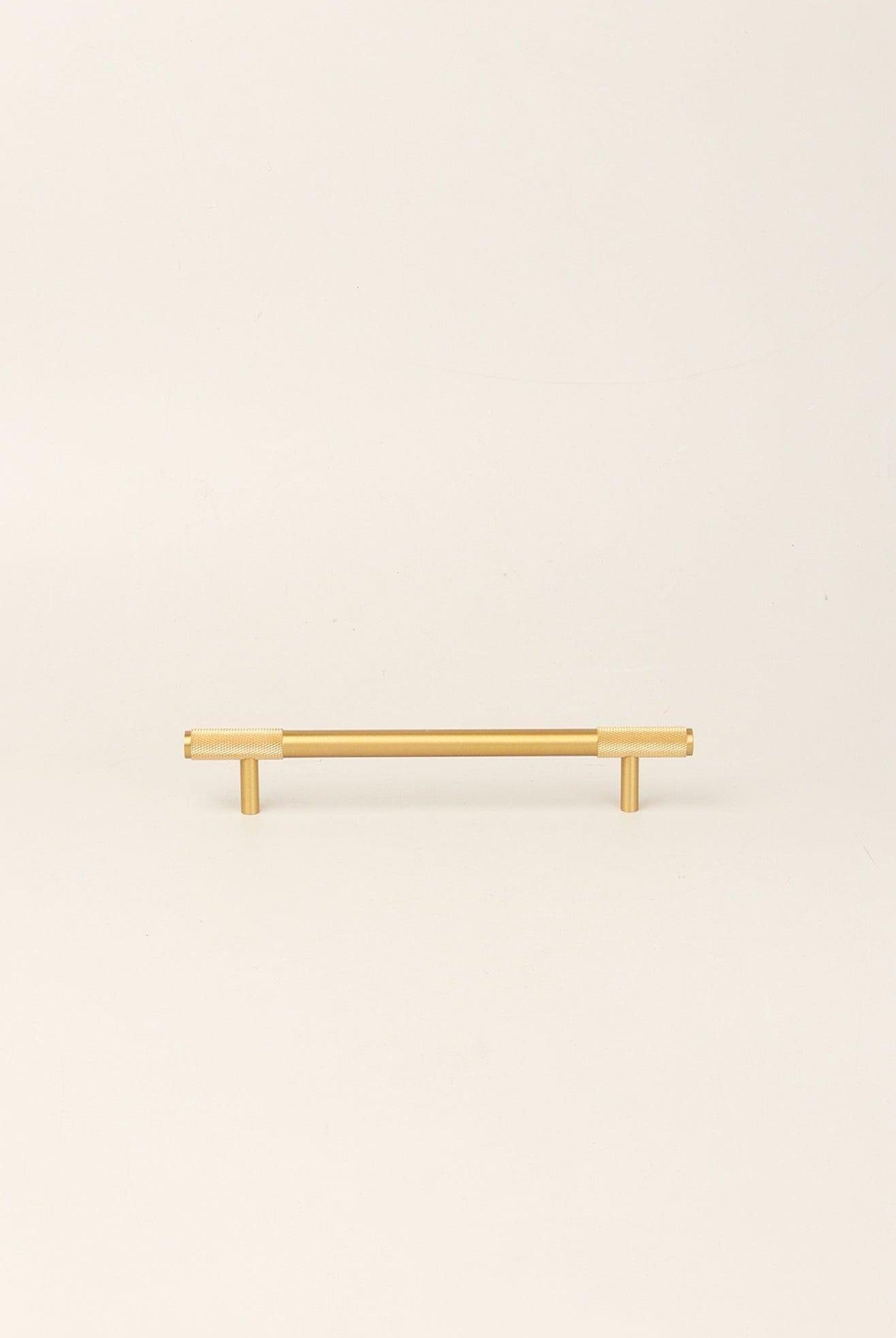Matt Brass Solid Knurled T Bar Kitchen Gold Cupboard Handles - G Decor