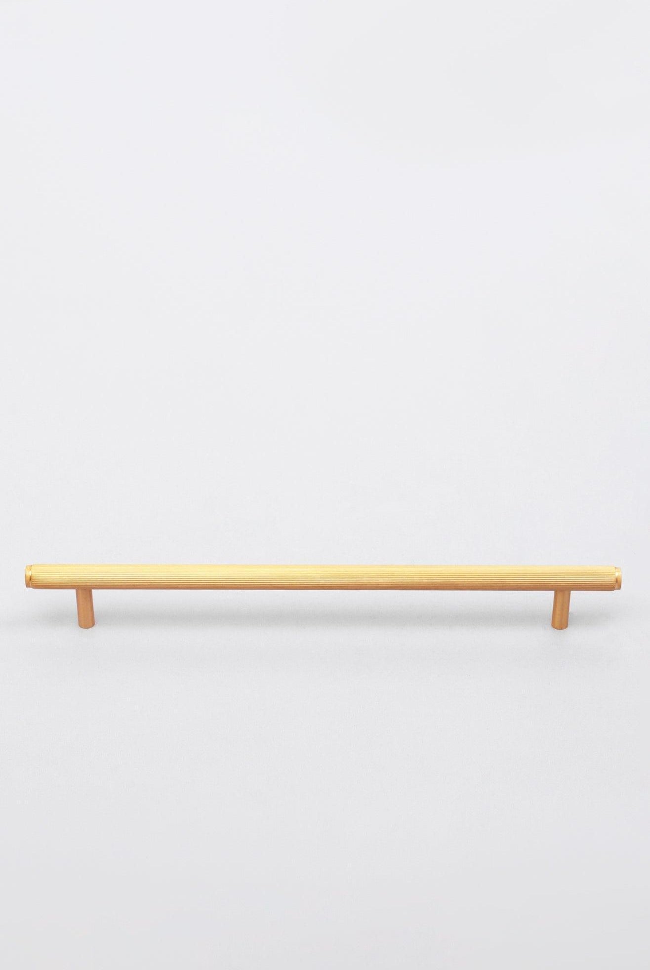 Matt Brass Solid Knurled T Bar Kitchen Gold Cupboard Handles - G Decor