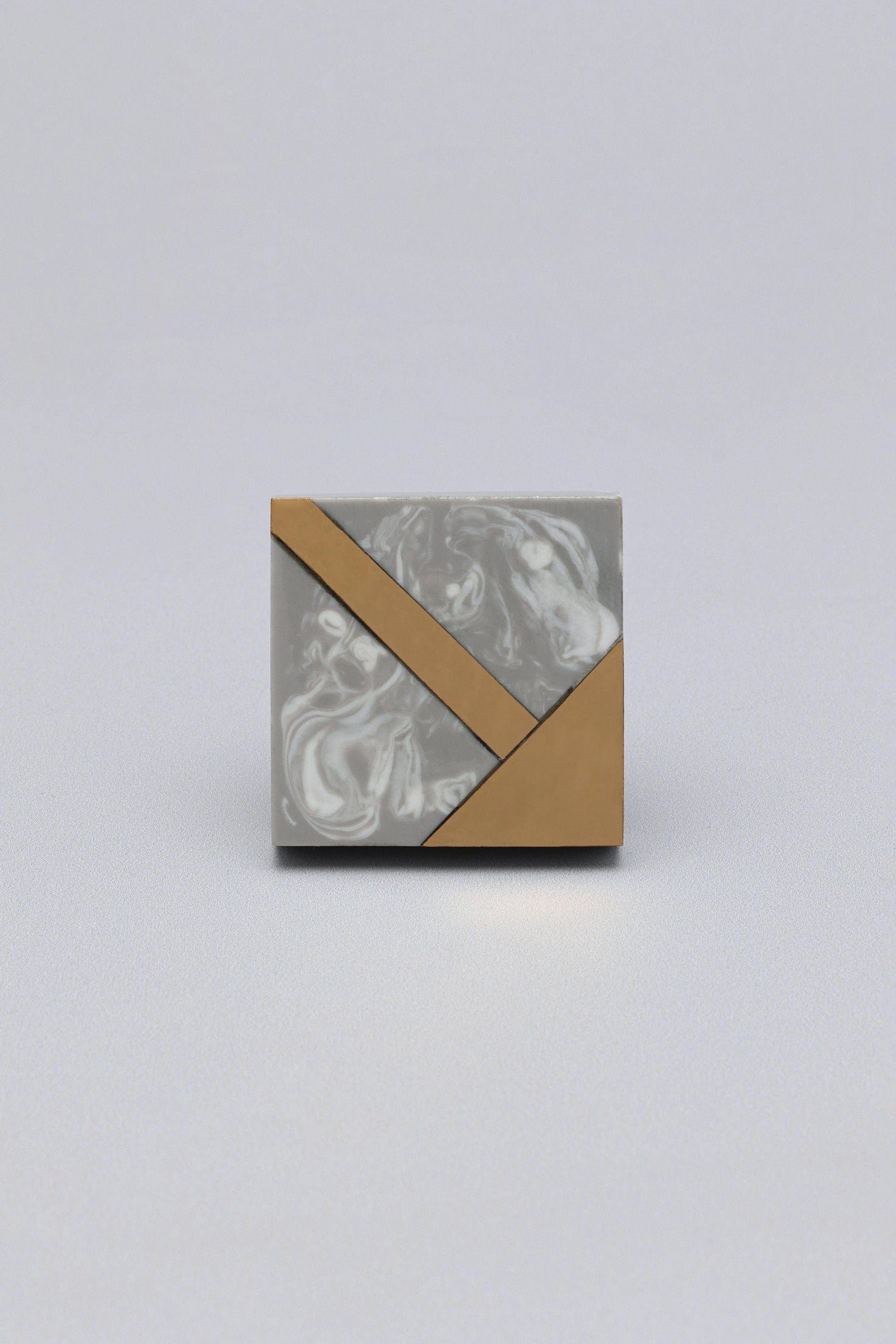 Matteo Deco Marble Effect Cabinet Knob in Gold and Earth Tones — alternate view, G Decor