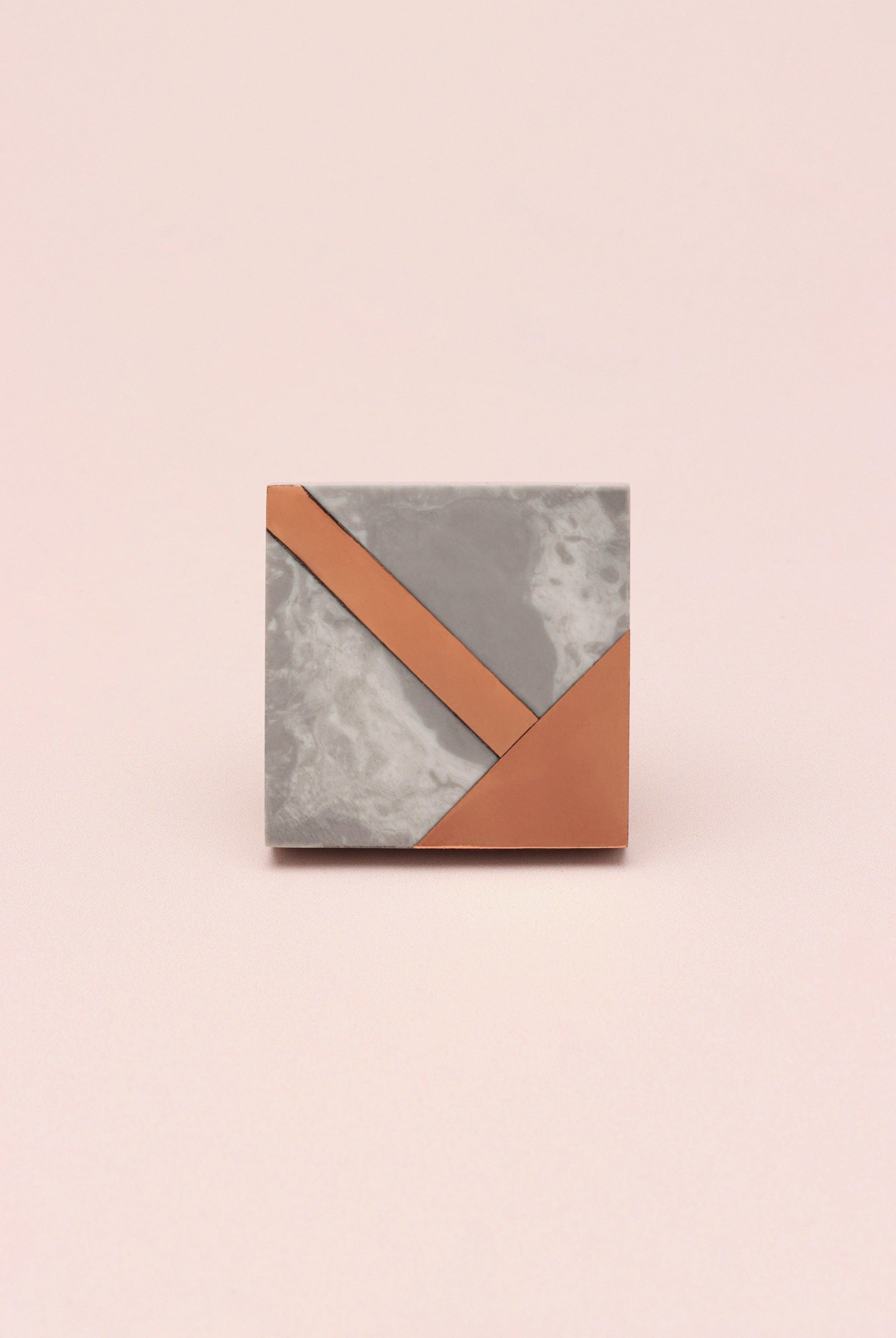 Matteo Deco Marble Effect & Rose Gold Knob Earth Tones - G Decor