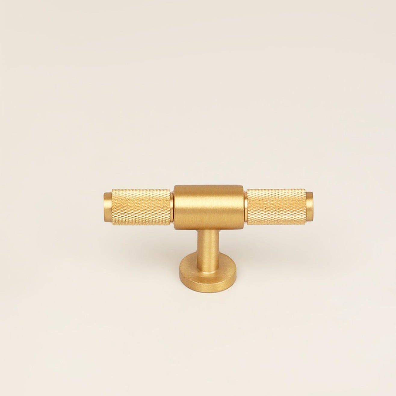 Mayfair Knurled Solid Brass Knurled Single T Bar Handle - G Decor