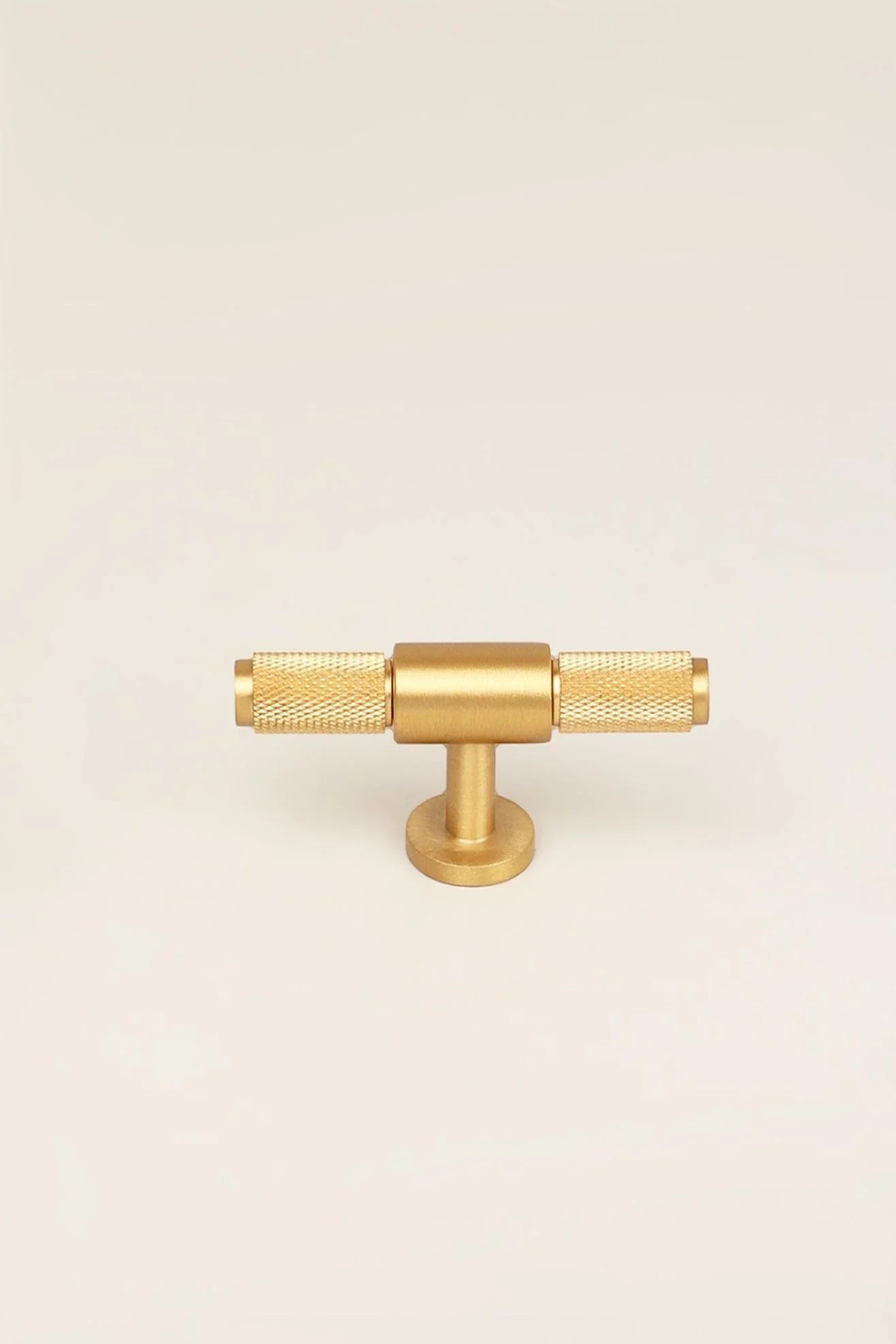 Mayfair Knurled Brass Single T-Bar Handle — alternate view, G Decor