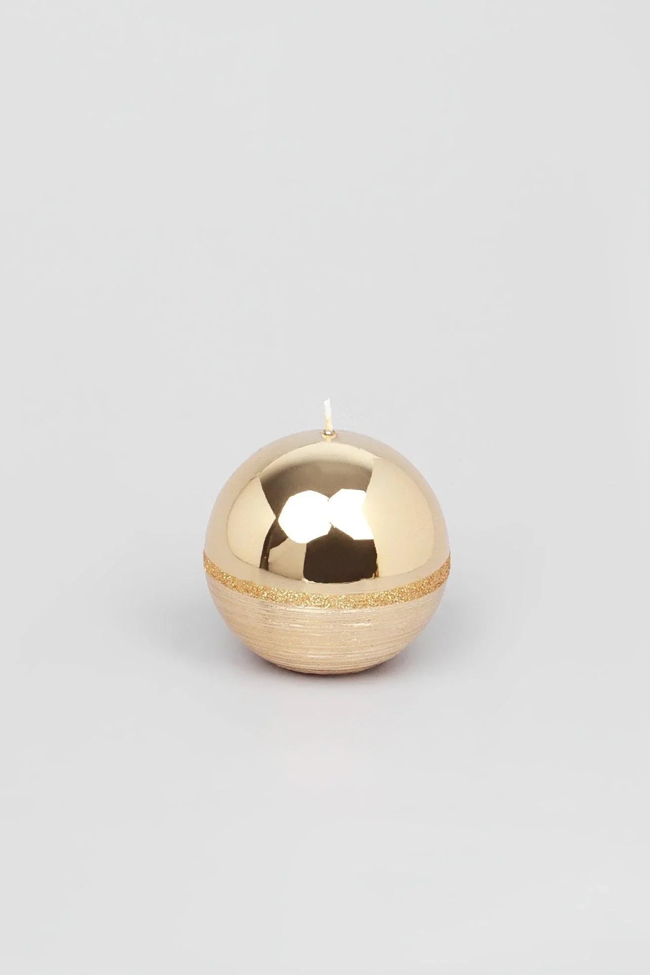 Mirror Glass Pillar and Ball Candles, Two-Tone Gold Luxe — view 5, G Decor