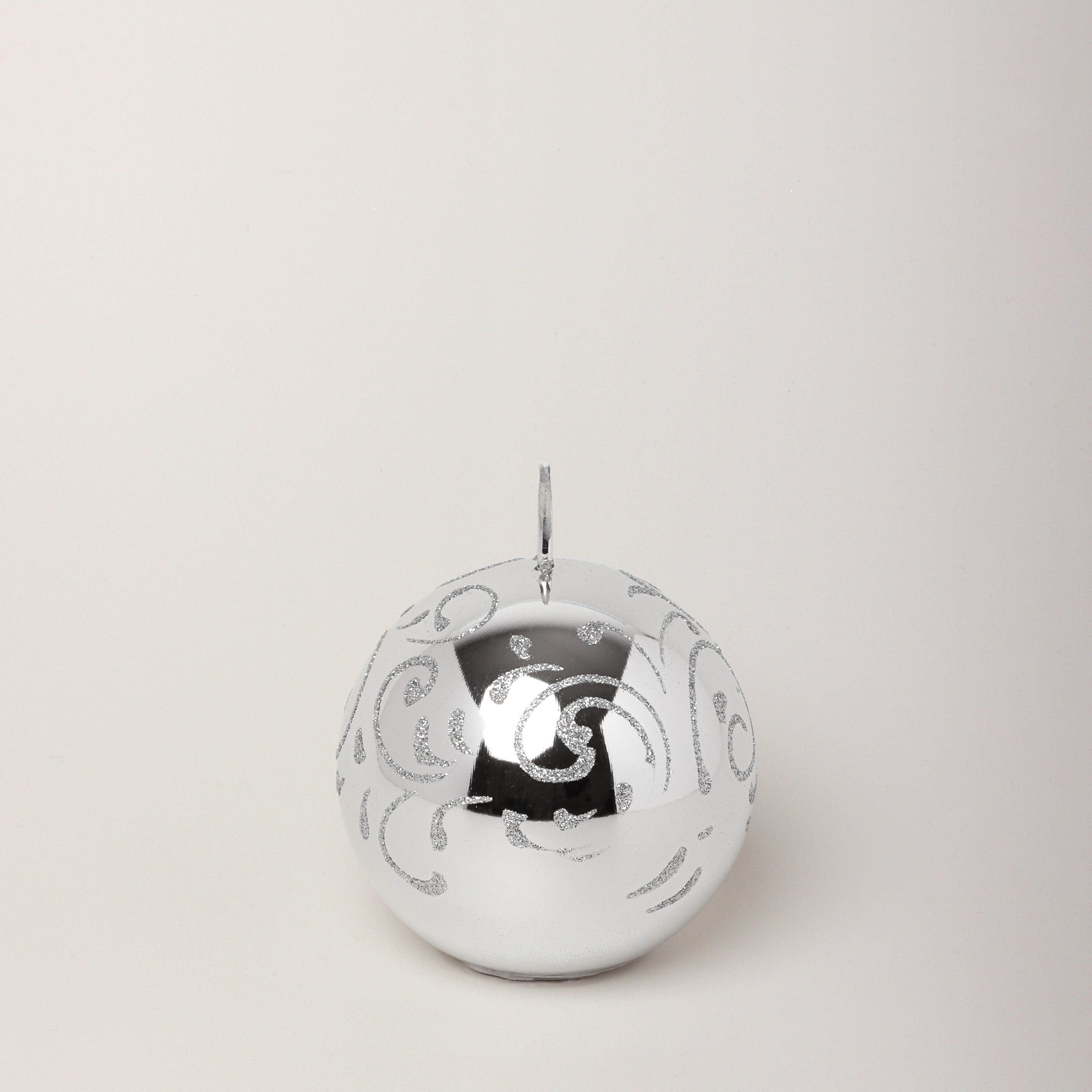 Mirror Glass Effect Twilight Hand-Finished Limited Edition Glitter Pillar & Ball Candles - G Decor