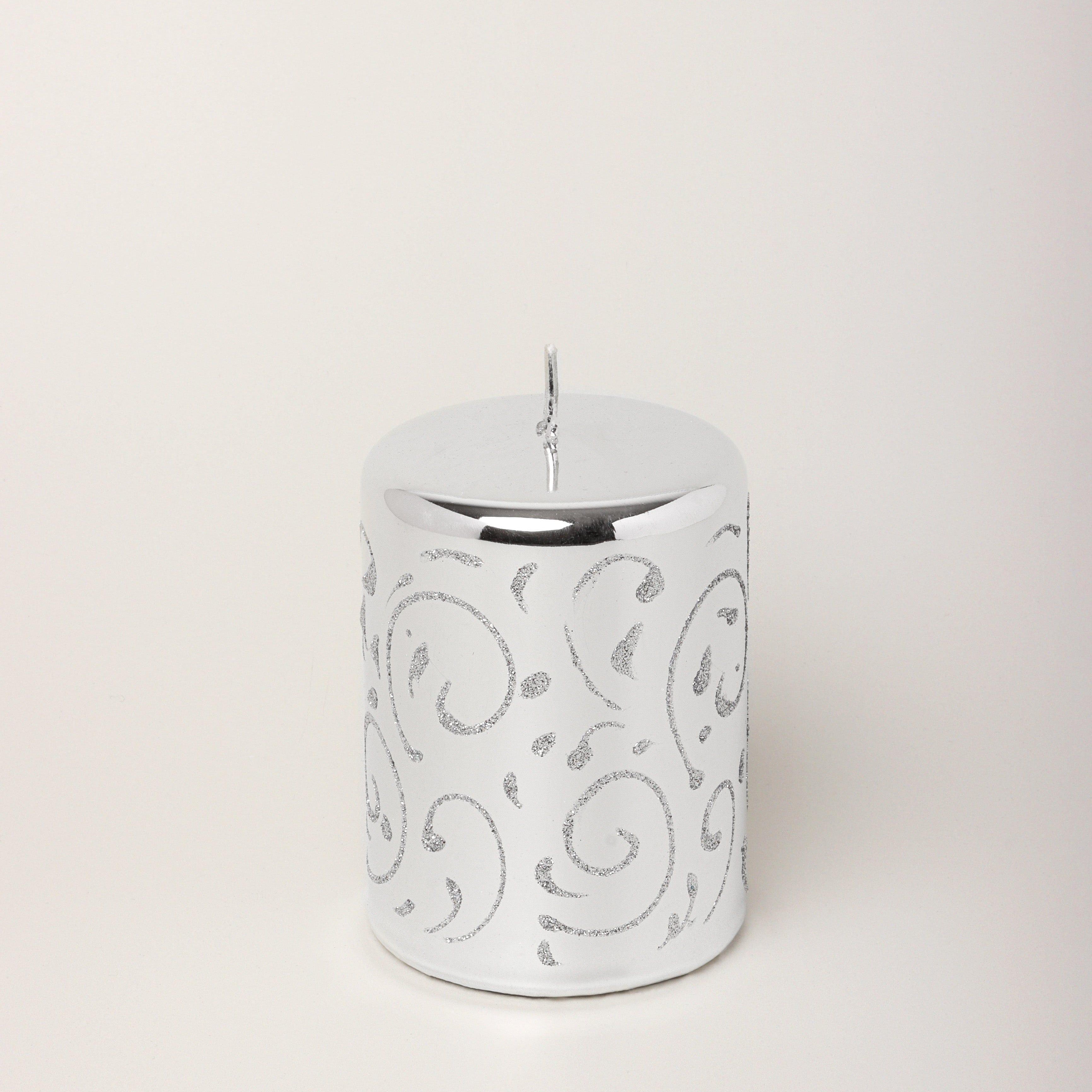 Mirror Glass Effect Twilight Hand-Finished Limited Edition Glitter Pillar & Ball Candles - G Decor