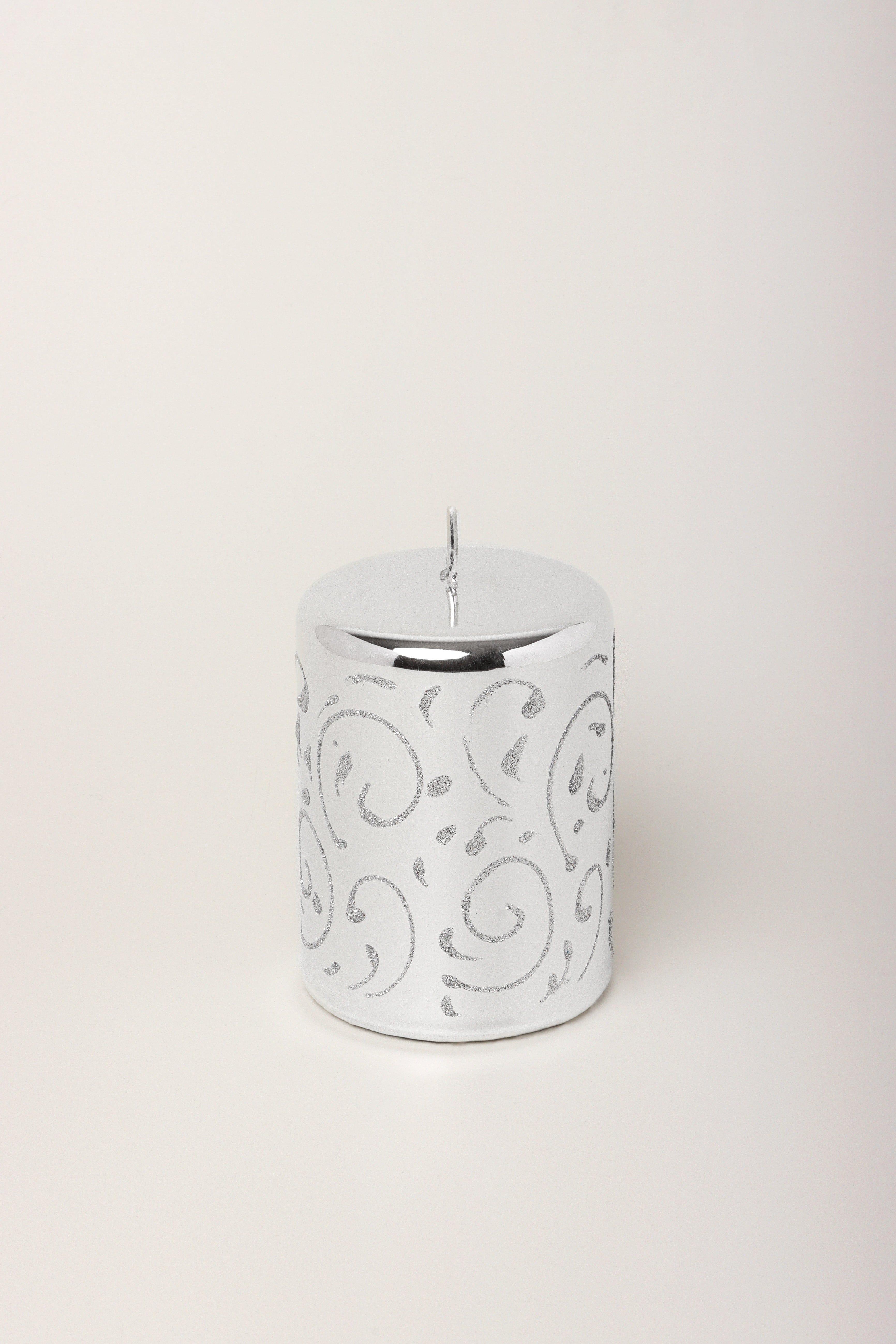 Mirror Glass Effect Twilight Hand-Finished Limited Edition Glitter Pillar & Ball Candles - G Decor