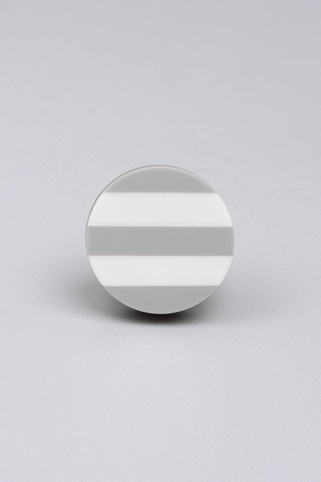 Modern Zebra White and Gray Stripes Door Knob & Pull Handle - G Decor