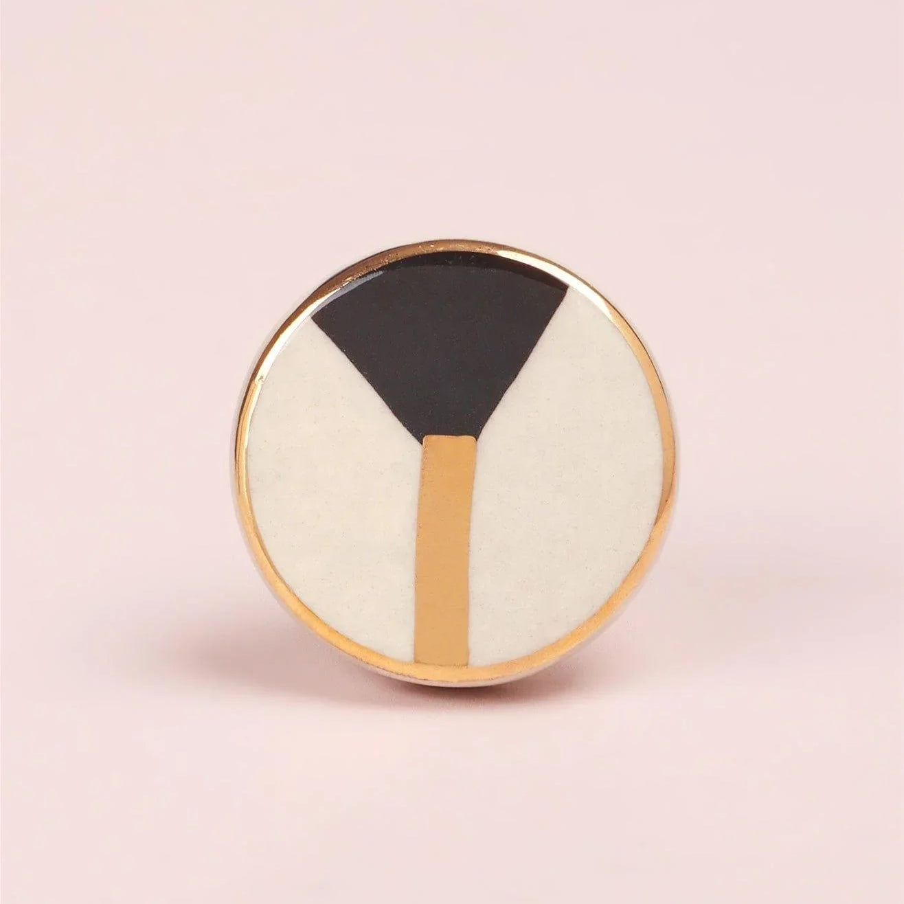 Monochrome Dotted Deco Hand-Painted Ceramic Knobs - G Decor