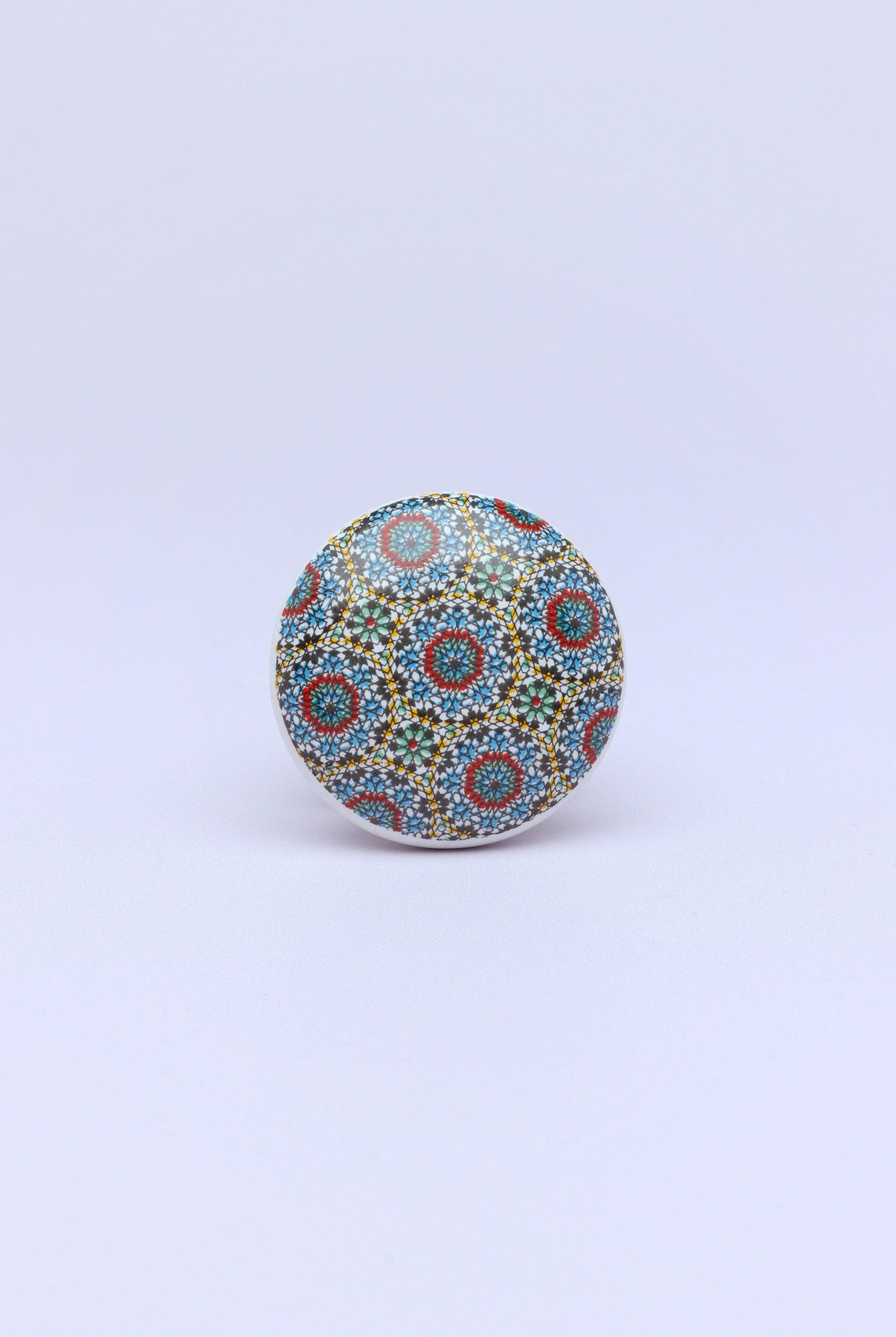 Moroccan Tile Design Ceramic Cabinets Door Knob - G Decor