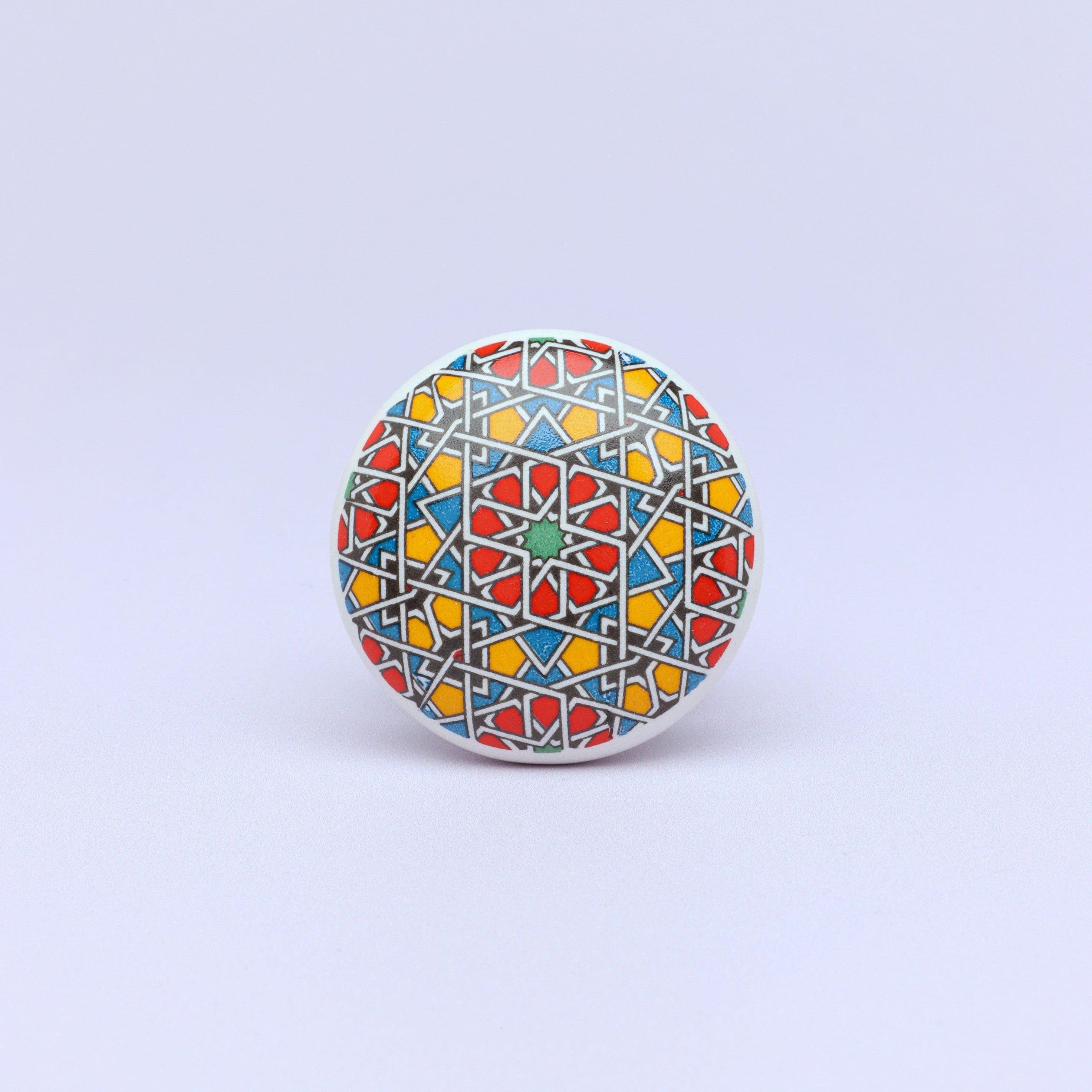 Moroccan Tile Design Ceramic Cabinets Door Knob - G Decor