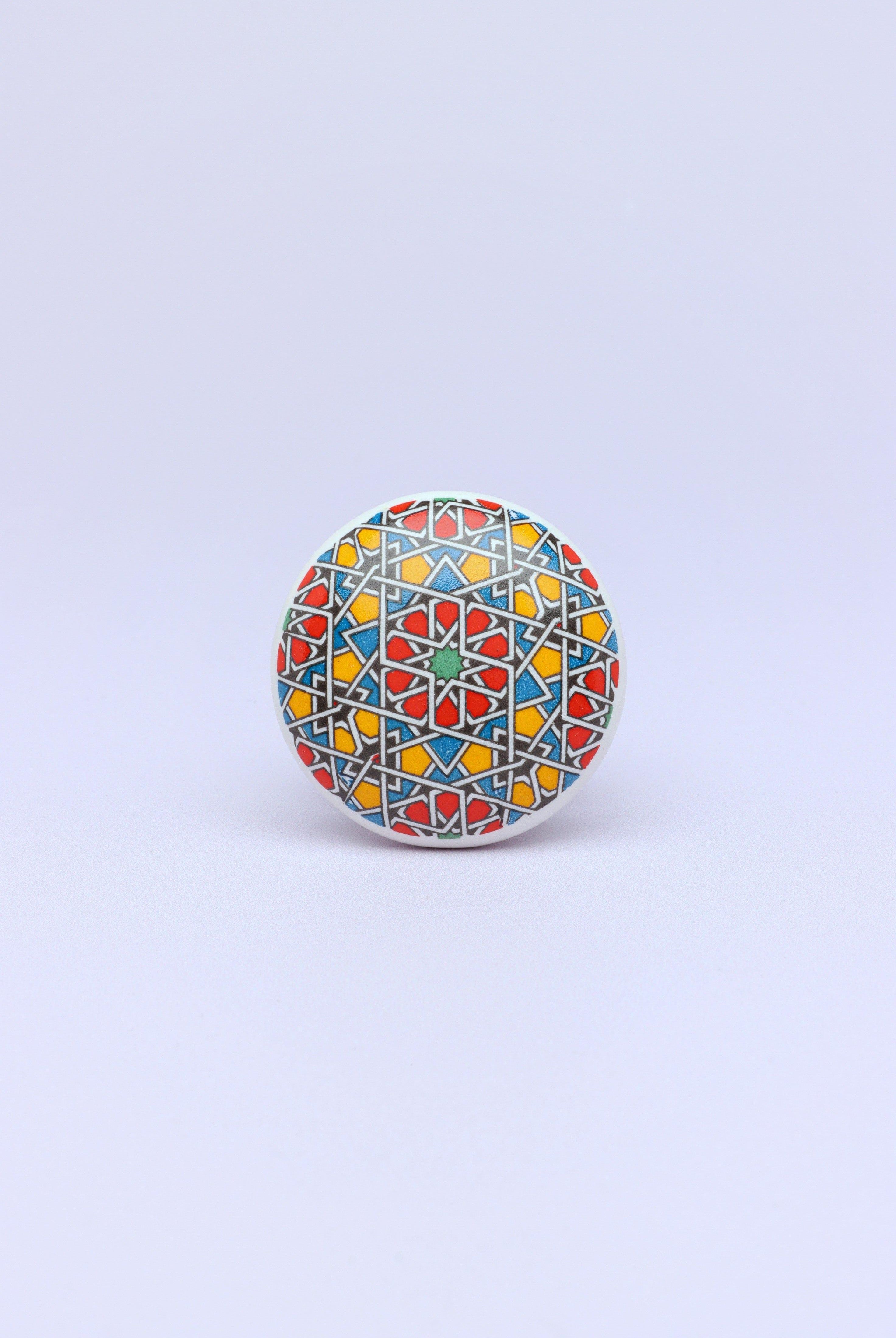 Moroccan Tile Design Ceramic Cabinets Door Knob - G Decor