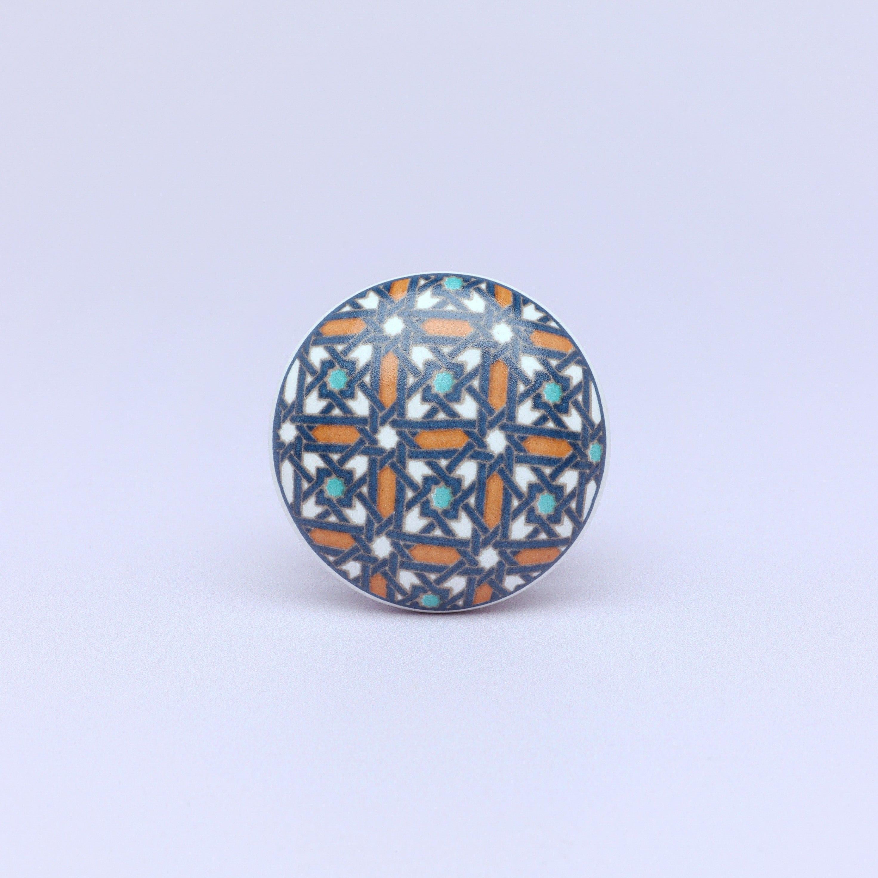 Moroccan Tile Design Ceramic Cabinets Door Knob - G Decor