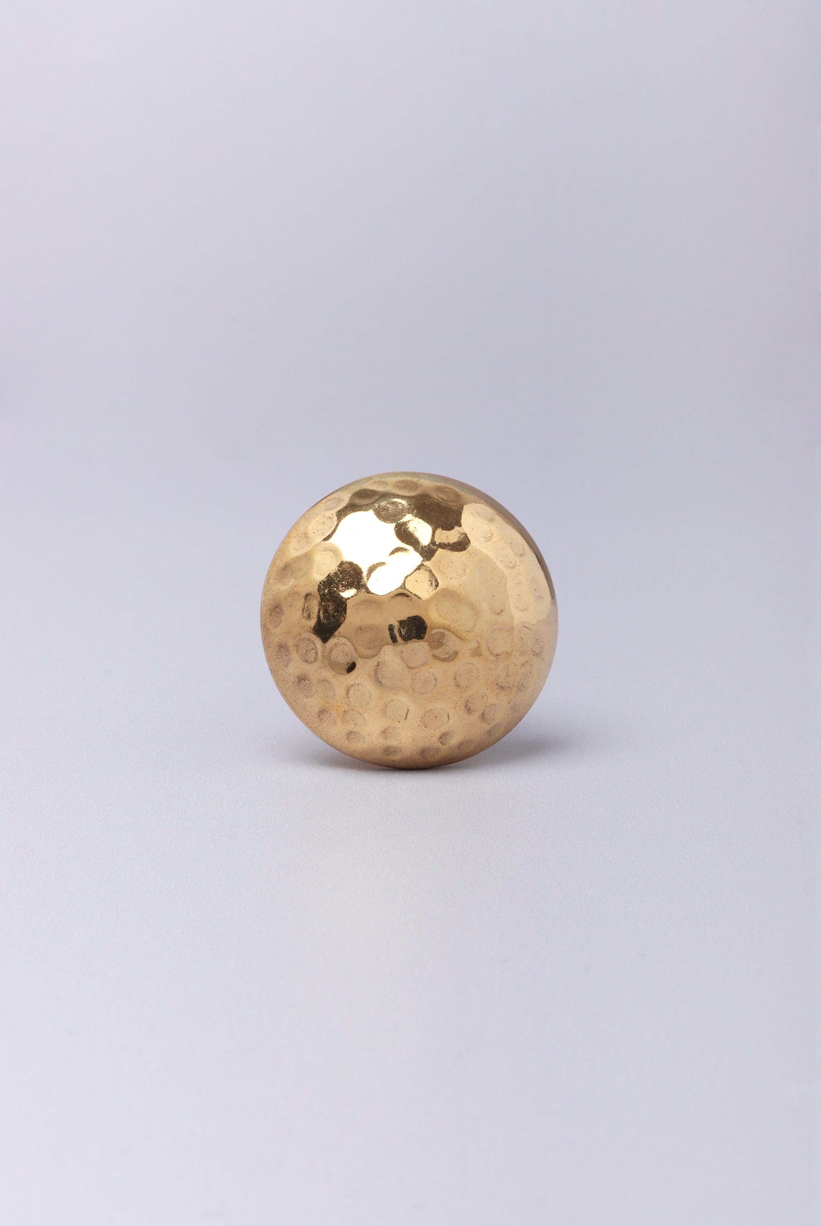 Mughal Brass Textured Door Knob, Cupboard, Drawer, and Door Handle - G Decor