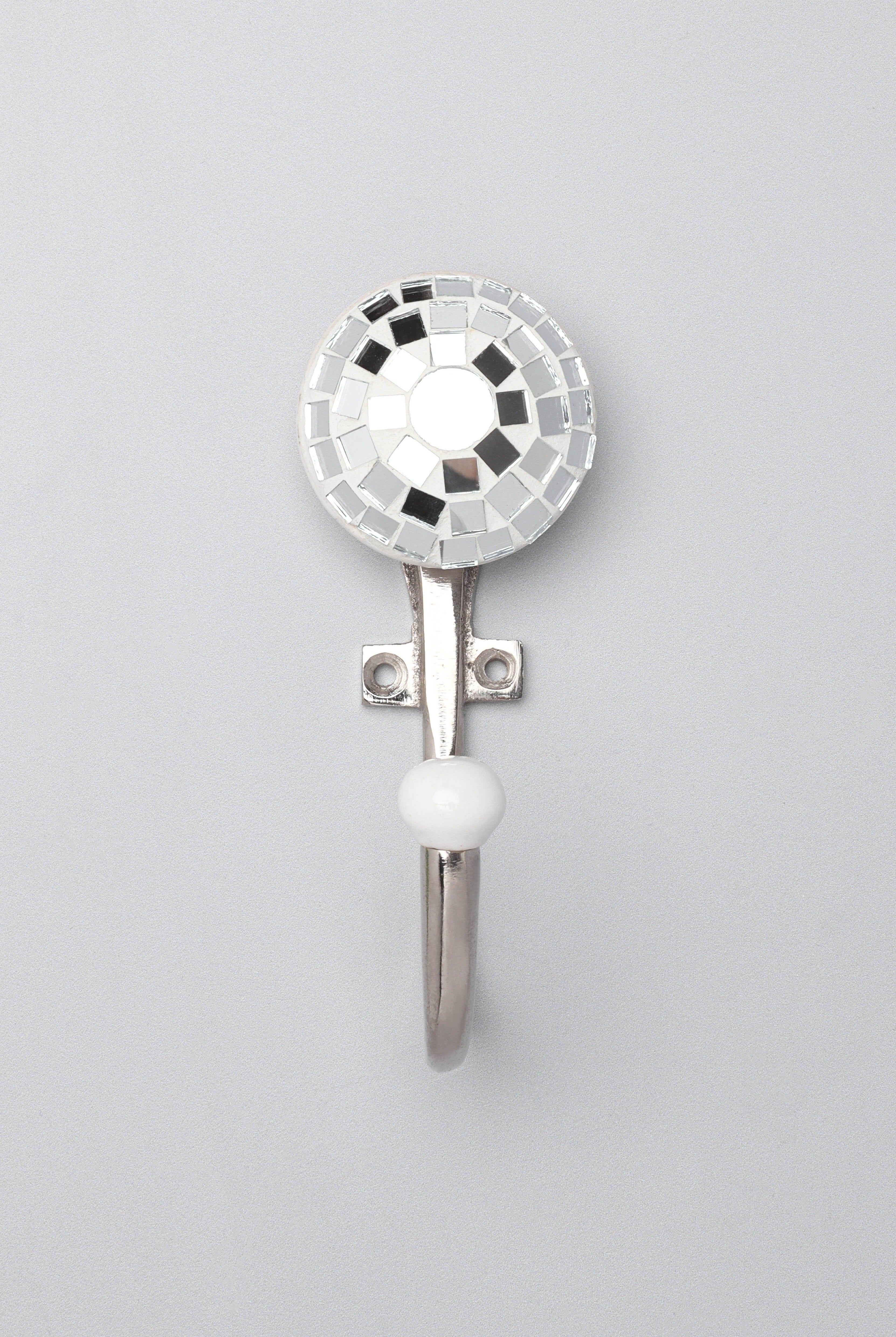 Niva Handcrafted Mosaic Wall Hooks Artistic Glass & Mirror Tile Designs - G Decor