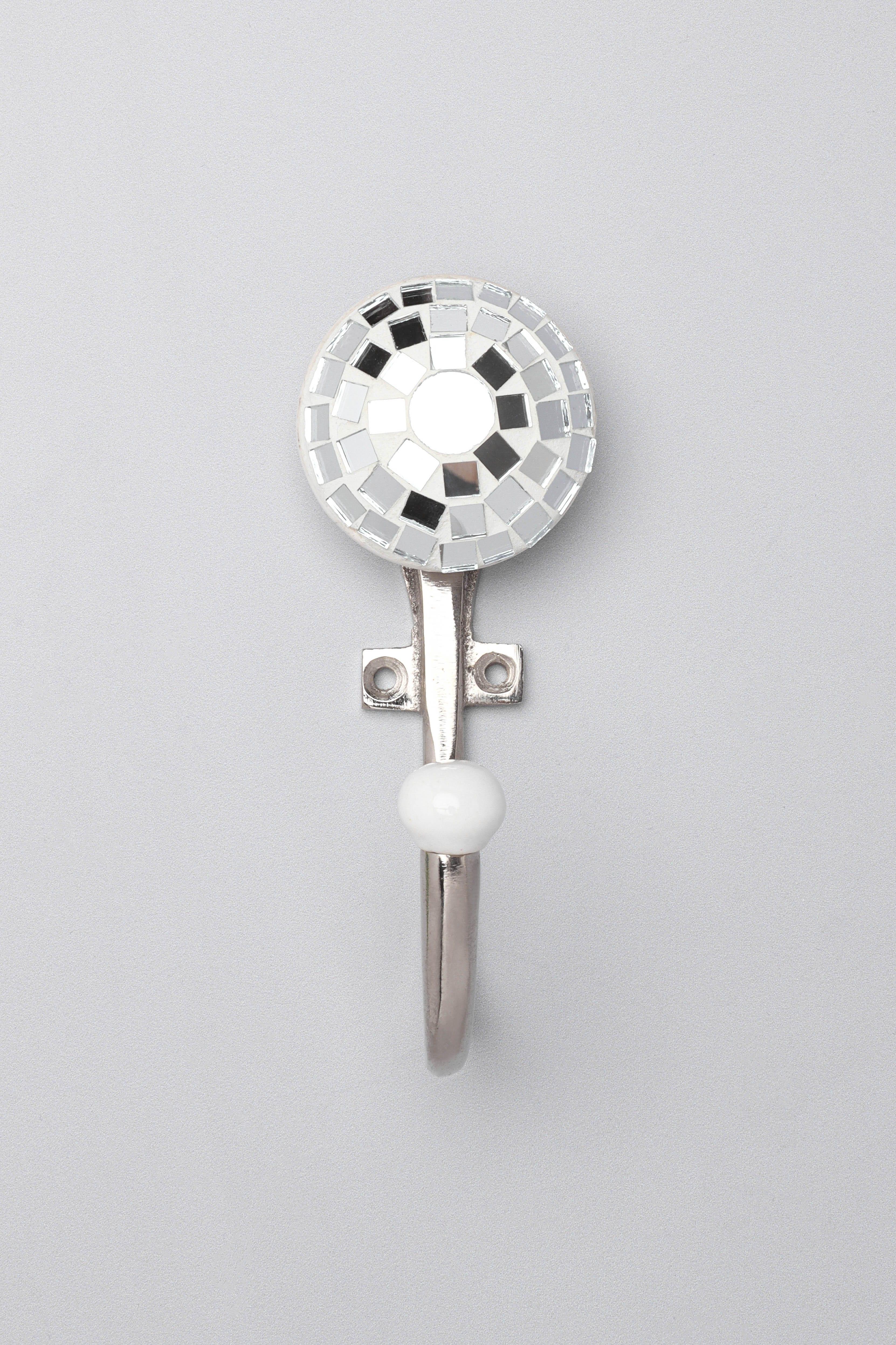 Niva Handcrafted Mosaic Wall Hooks Artistic Glass & Mirror Tile Designs - G Decor