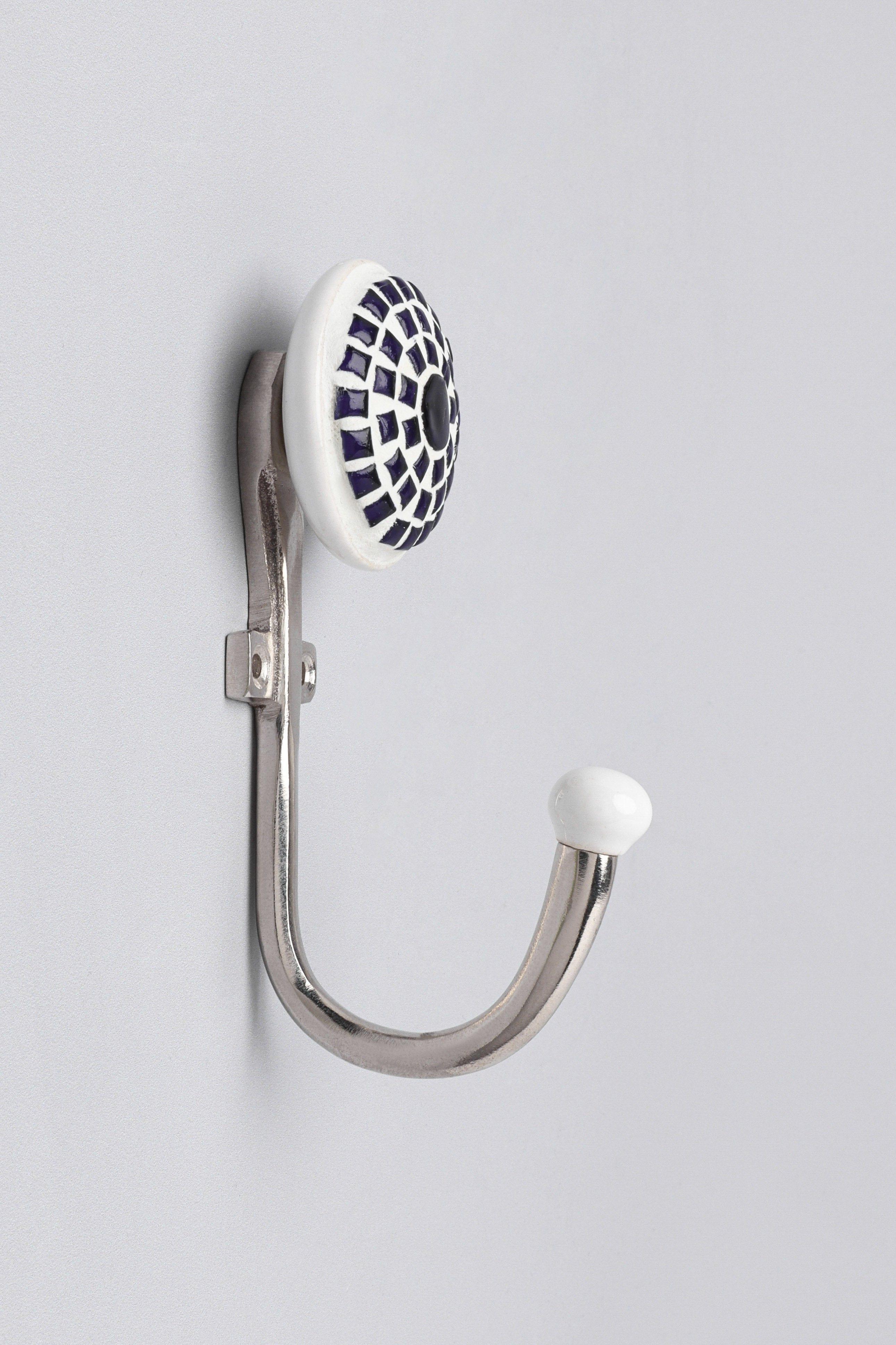 Niva Handcrafted Mosaic Wall Hooks Artistic Glass & Mirror Tile Designs - G Decor