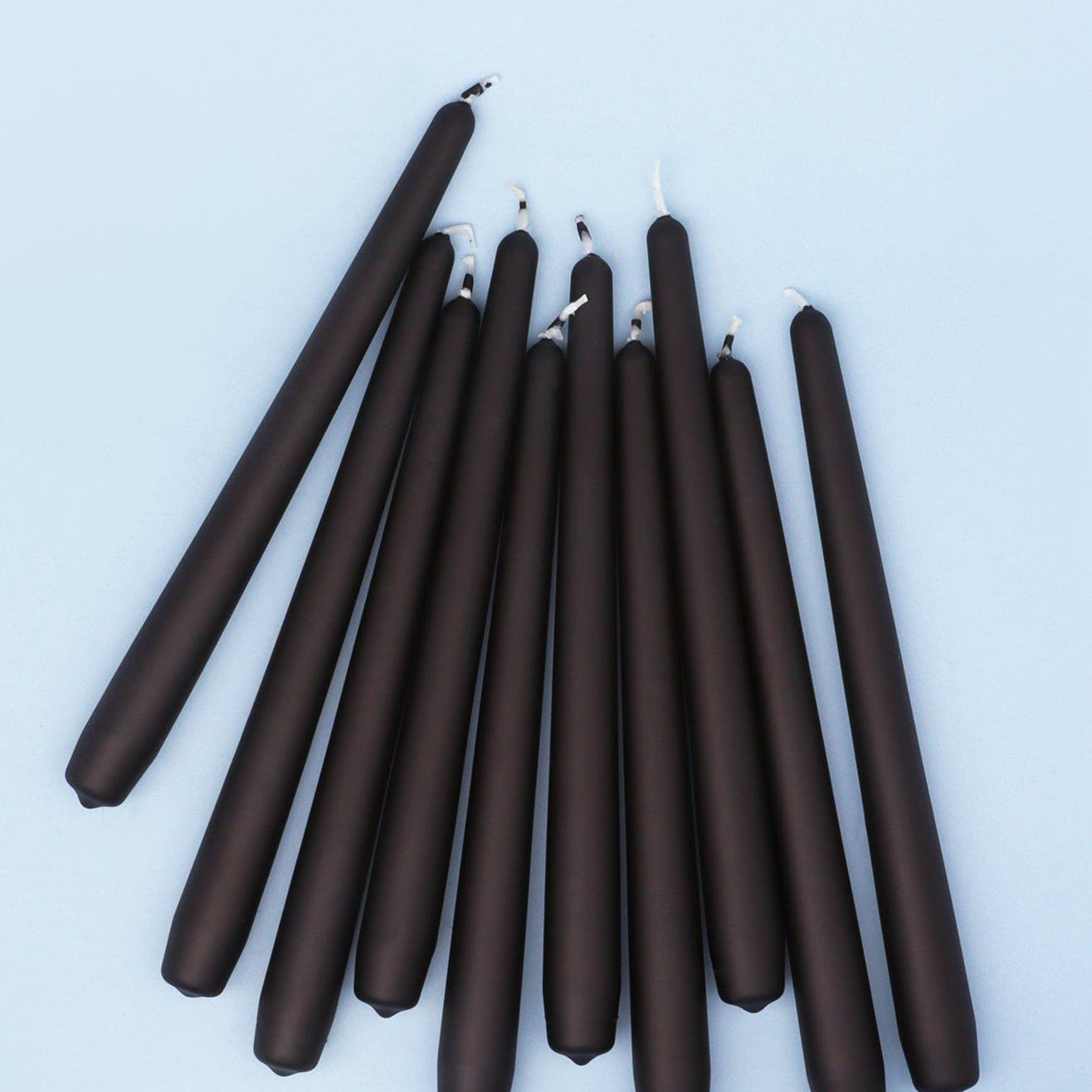 Nordlys Tall Matt Black Dinner & Taper Candles Set of 2, 10 or 20, Scandinavian Design - G Decor