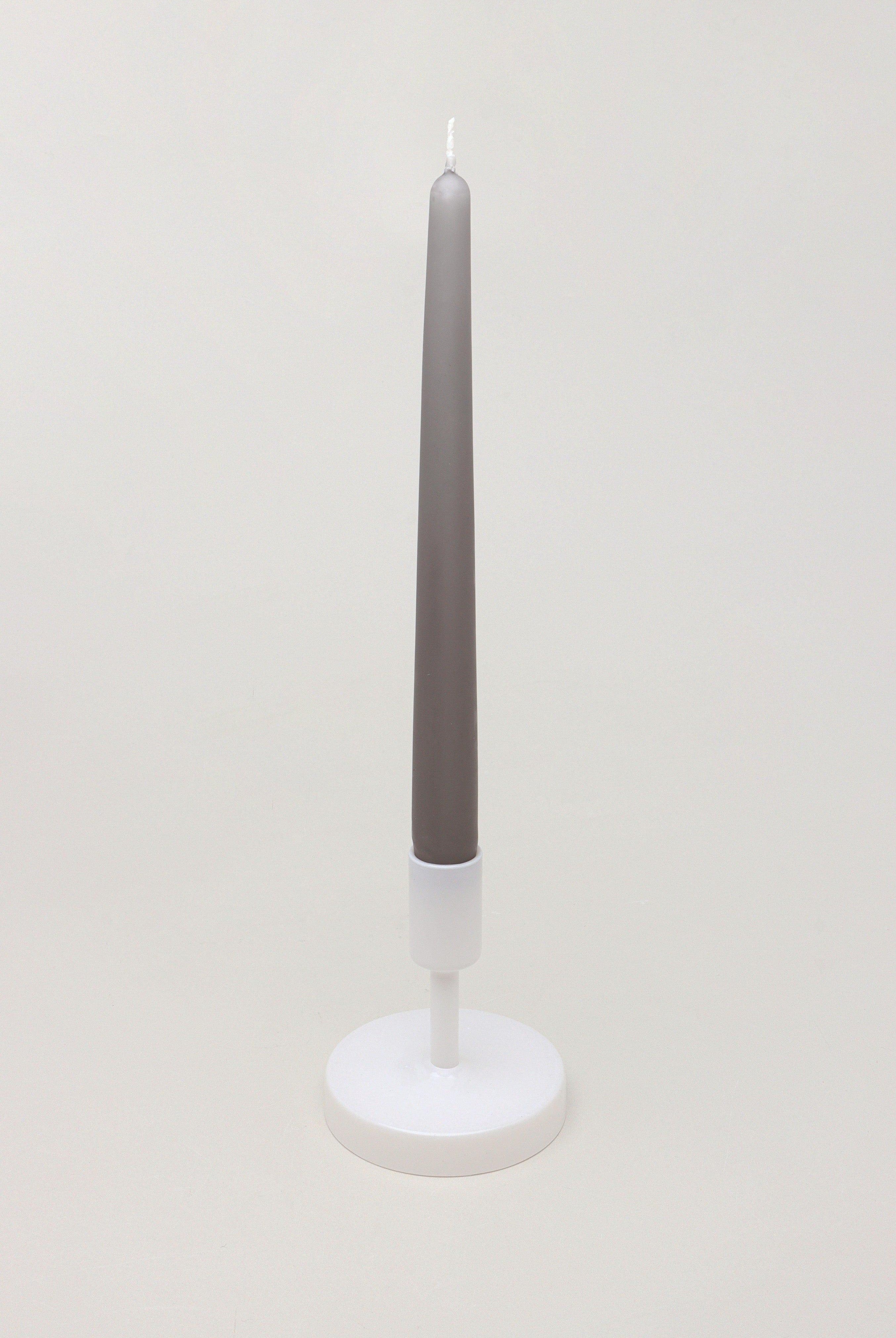 Nordlys Tall Matt Grey Dinner & Taper Candles – Pack of 2, 10 or 20, Scandinavian Design - G Decor