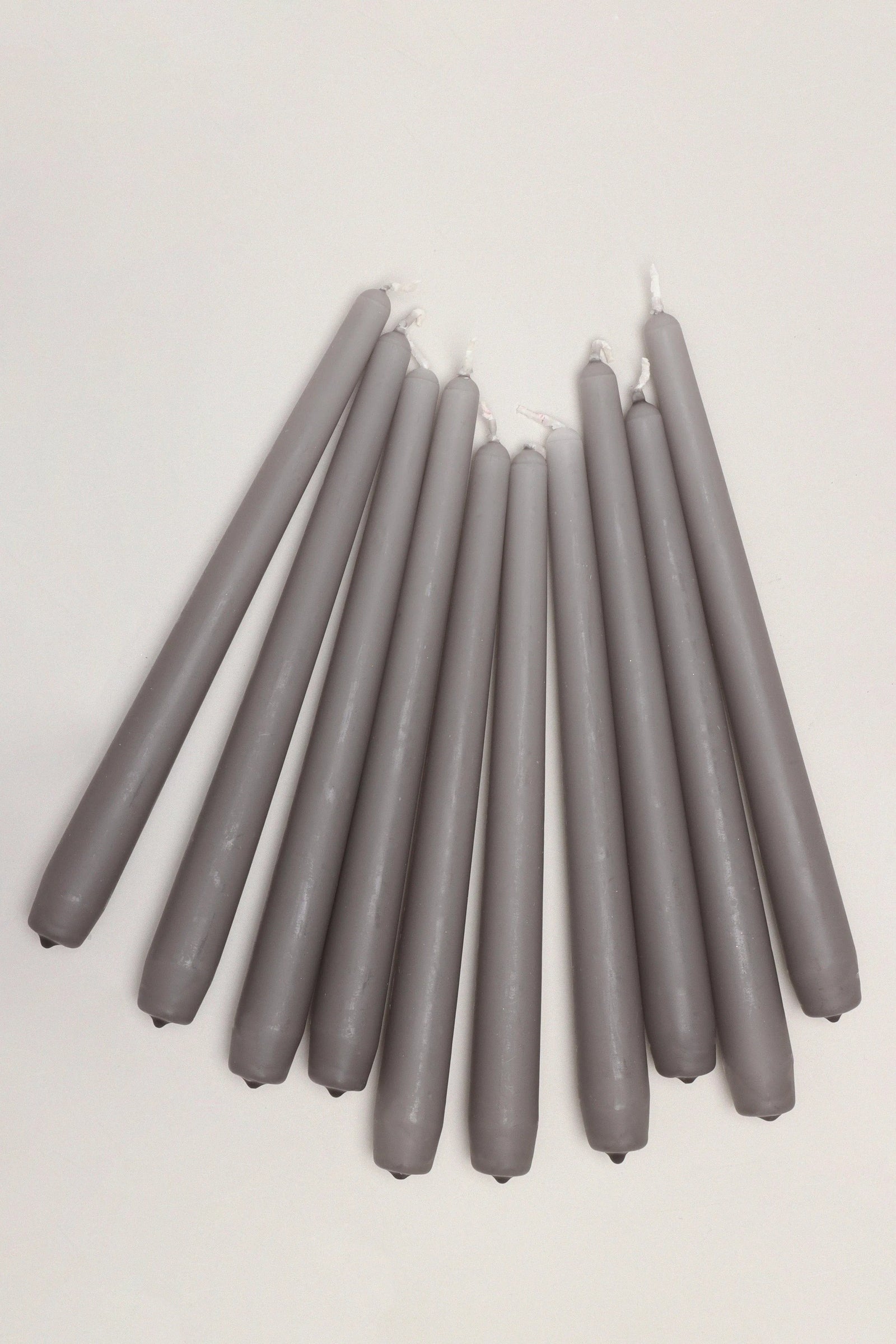 Nordlys Matte Grey Tall Taper Candles — alternate view, G Decor