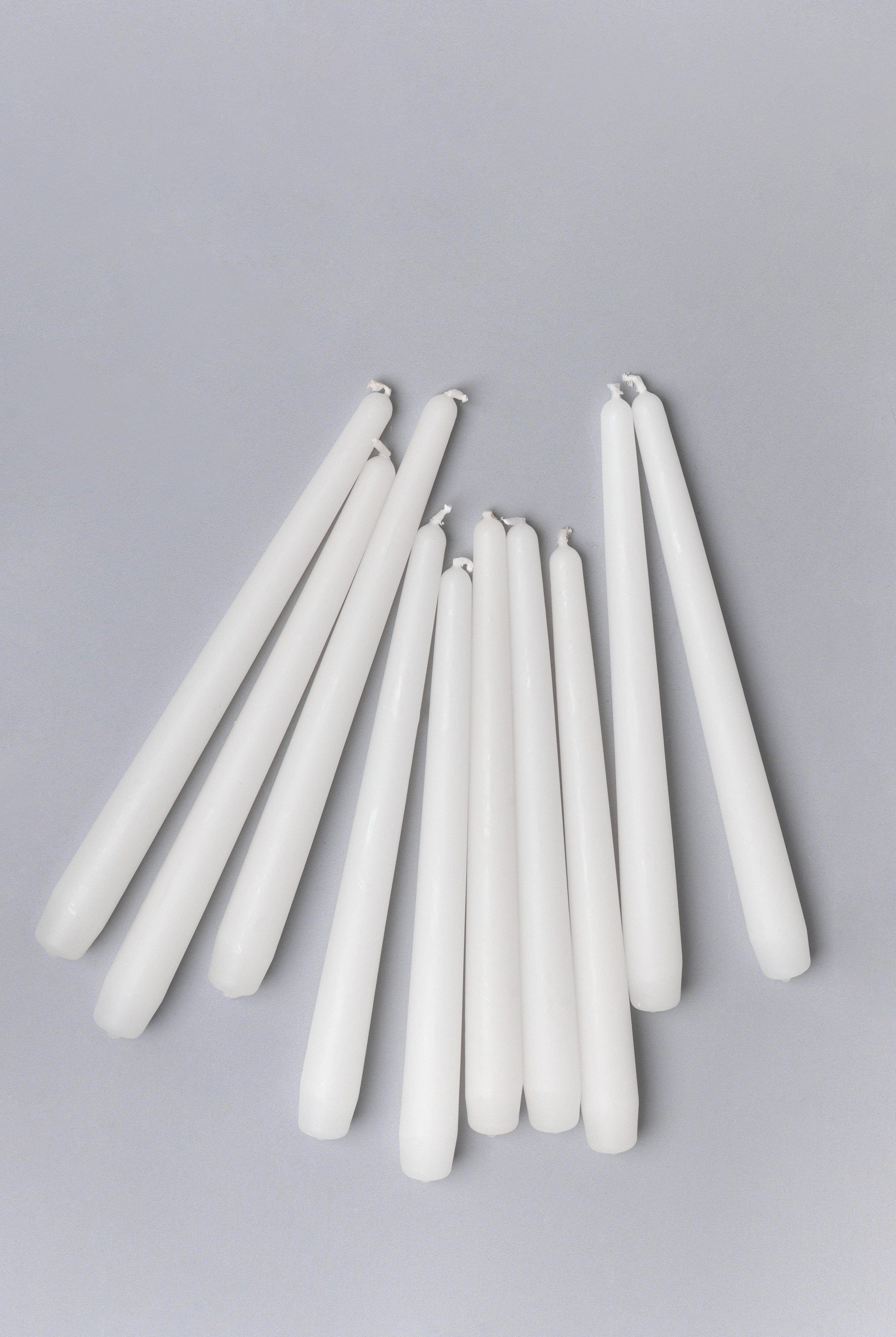 Nordlys Tall Matt White Dinner & Taper Candles Pack of 2, 10 or 20, Scandinavian Design - G Decor