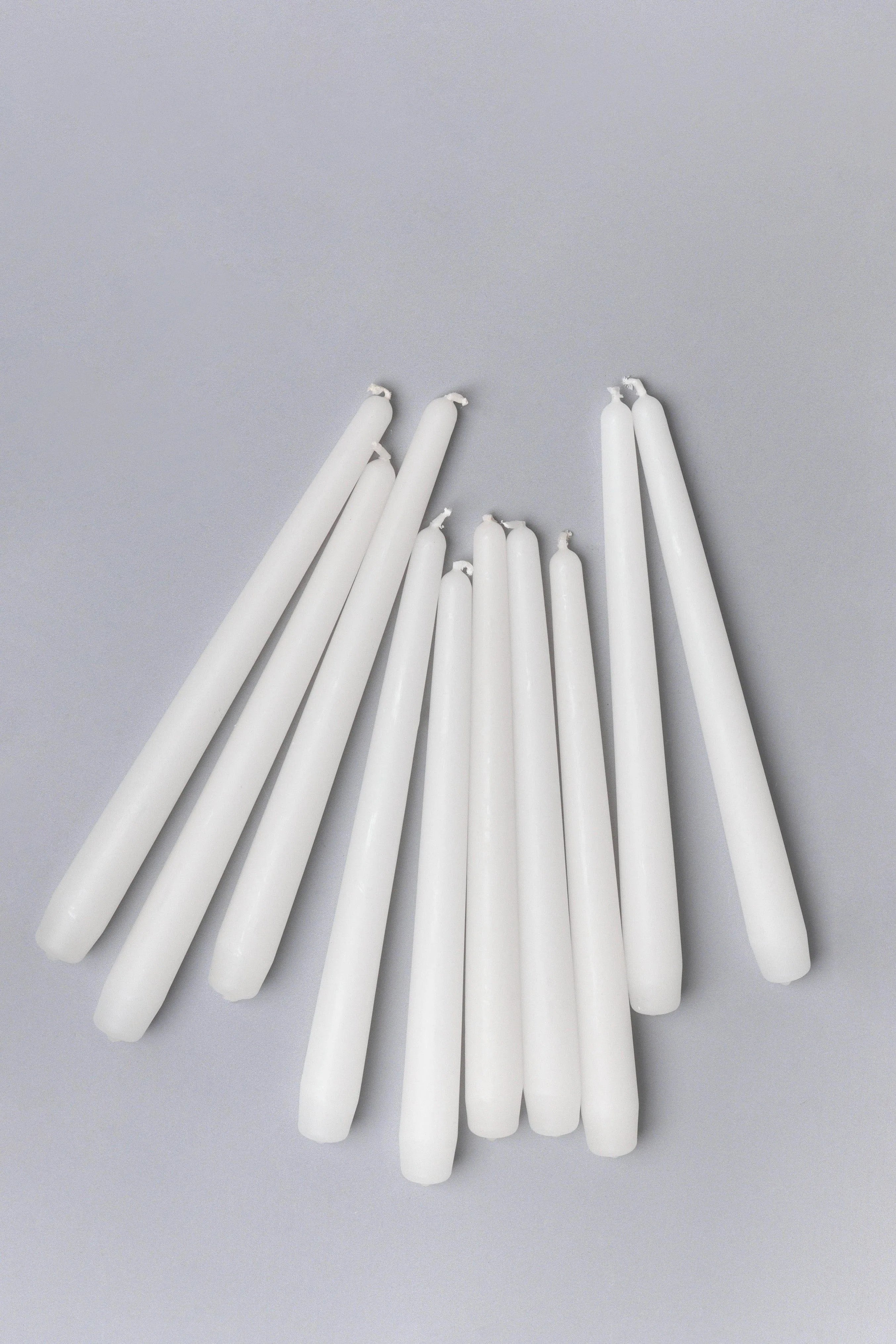 nordlys-tall-matt-white-dinner-and-taper-candles-pack-of-2-10-or-20-scandinavian-design-g-decor-12723 - G Decor