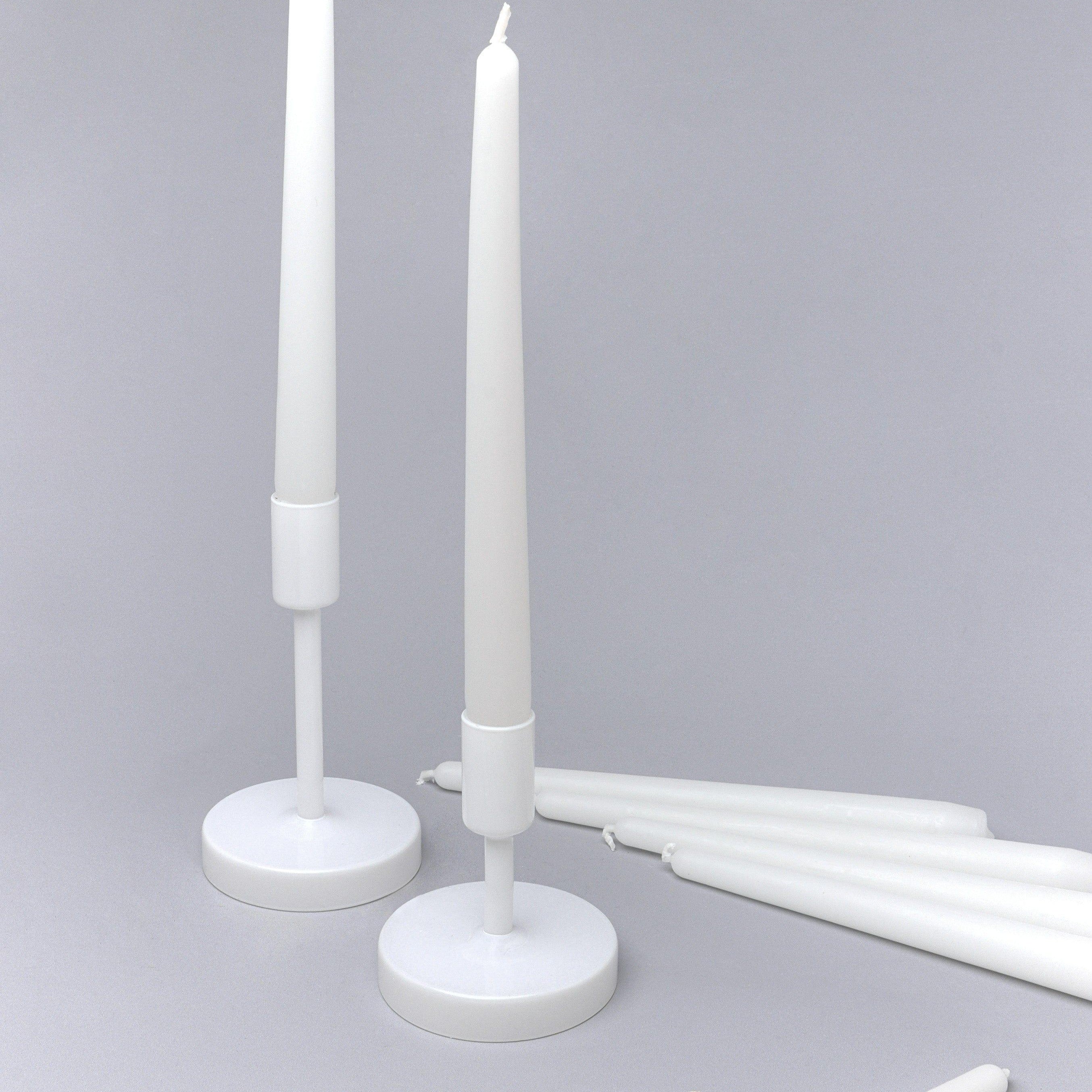 Nordlys Tall Matt White Dinner & Taper Candles Pack of 2, 10 or 20, Scandinavian Design - G Decor